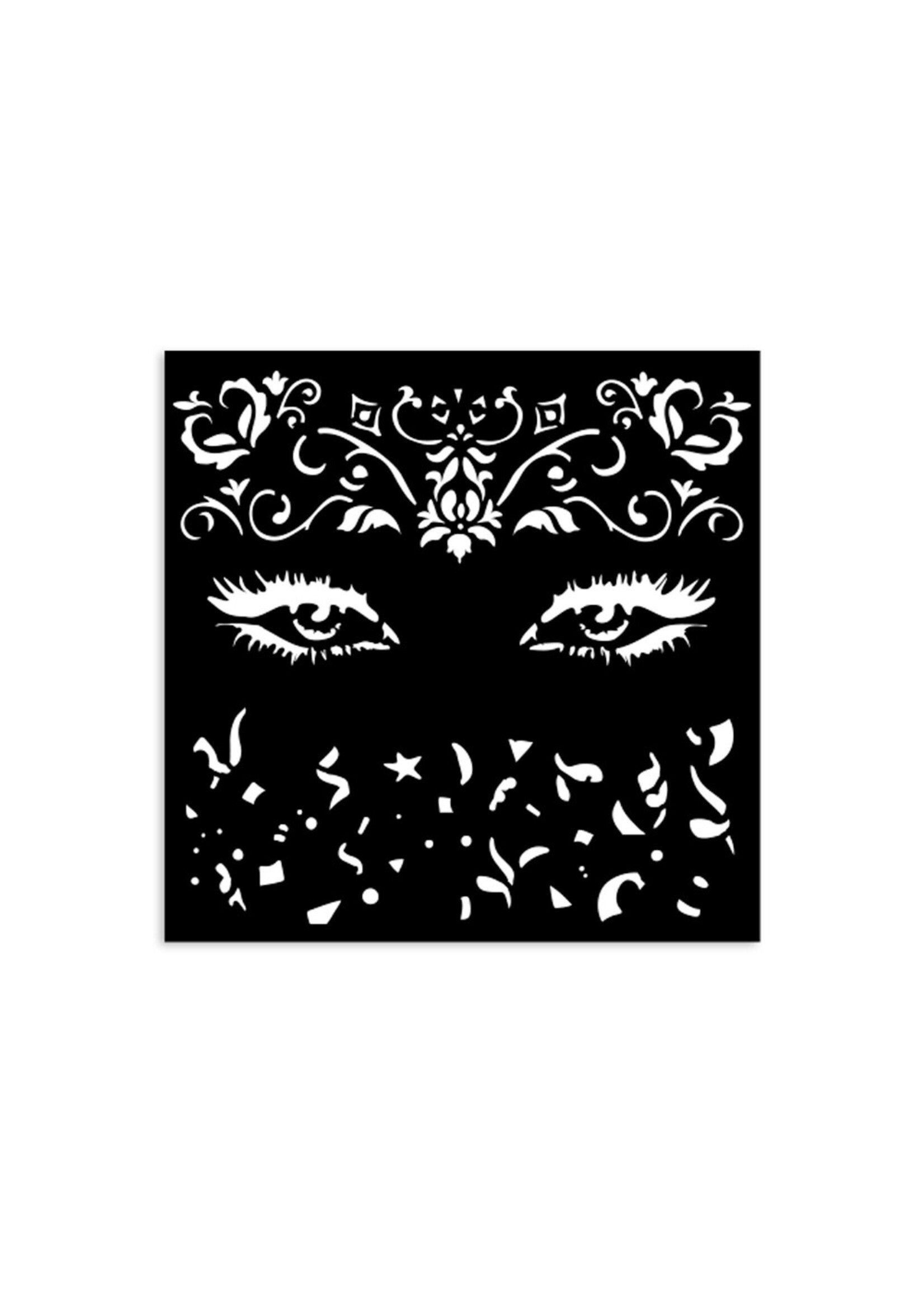 Dik stencil cm 12X12 - Masquerade ogen CME-code: KSTDS12