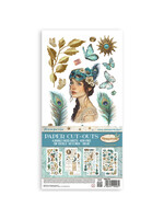 Papierknipsels Double Face - 4 vellen cm. 15x30,5 - Masquerade CME-code: SBBCT08