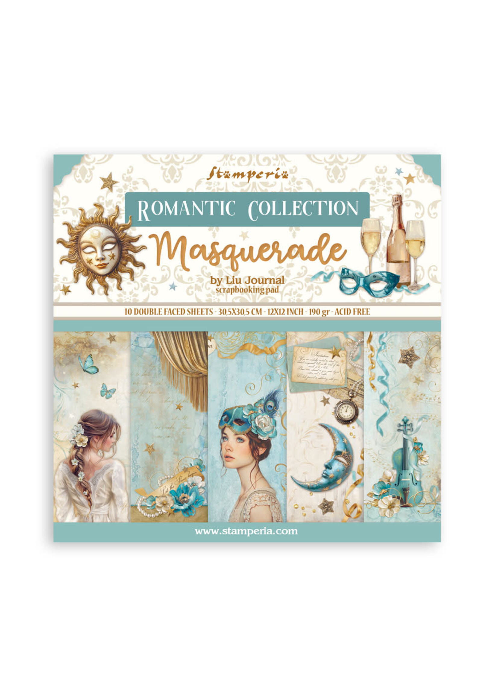 Scrapbooking Pad 10 vellen cm 30,5x30,5 (12"x12") - Masquerade CME-code: SBBL165