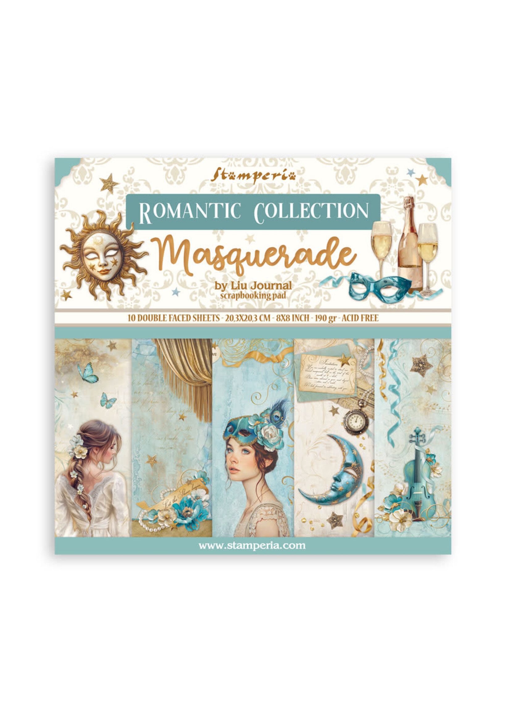 Scrapbooking Klein Blok 10 vellen cm 20,3X20,3 (8"X8") - Masquerade CME-code: SBBS121