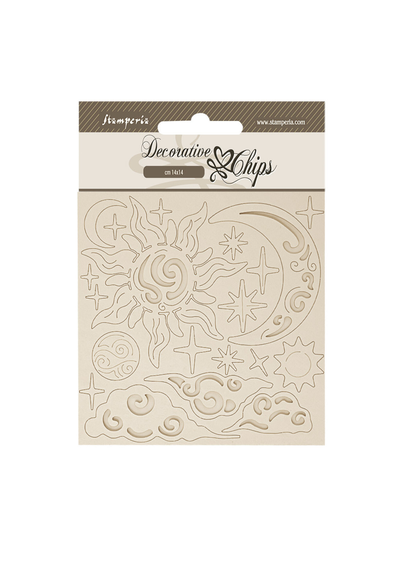 Decoratieve fiches cm 14x14 - Maskerade zon en maan CME-code: SCB251