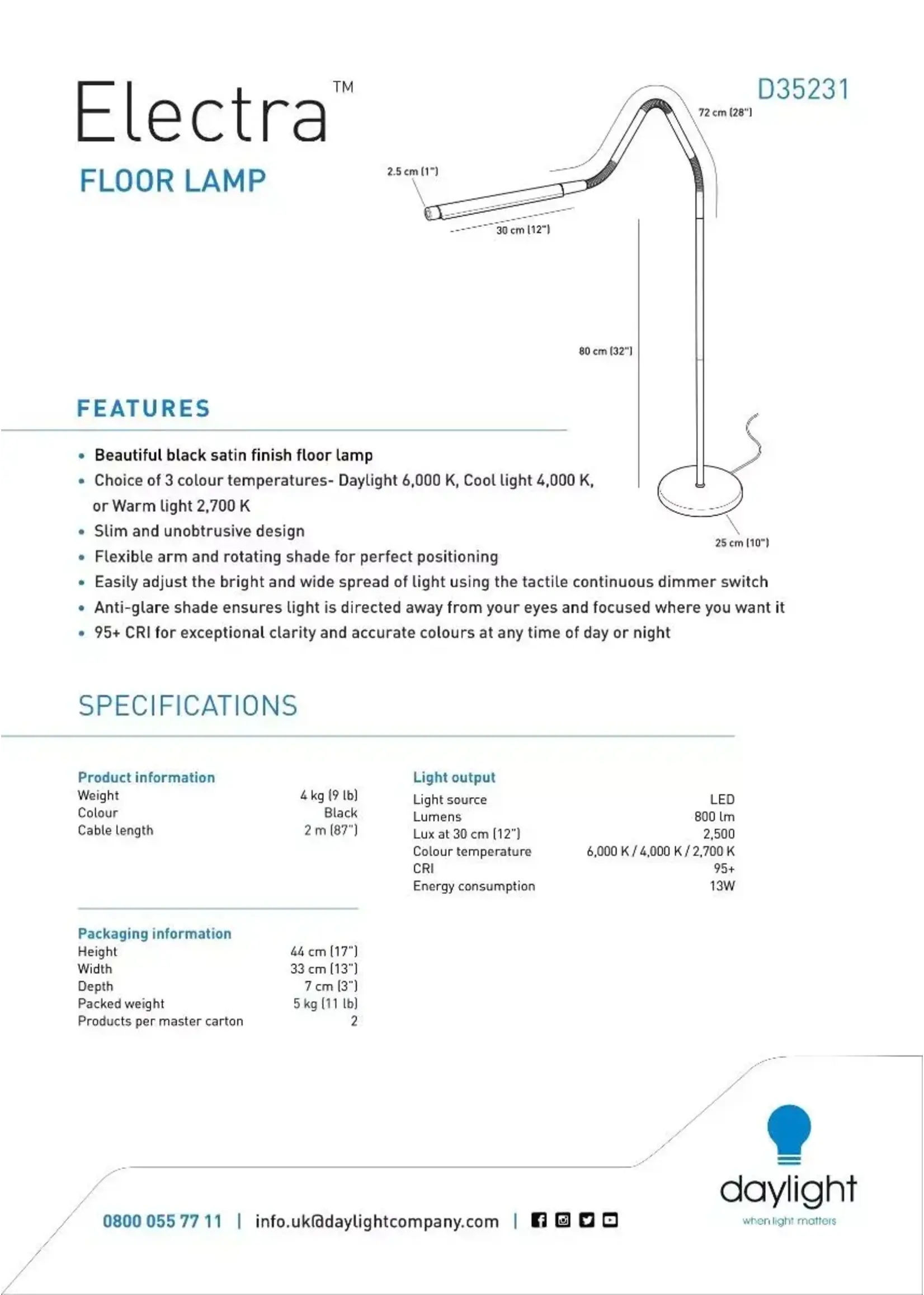 Daylight daglichtlamp Electra