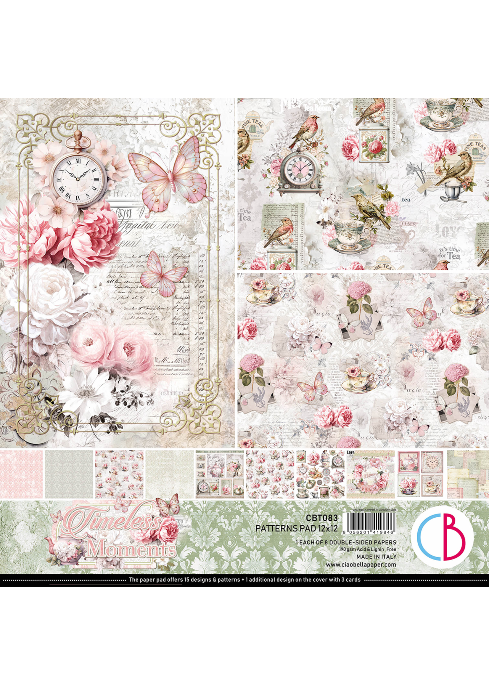 Tijdloze Momenten Patronen Pad 12"x12" 8/PCG