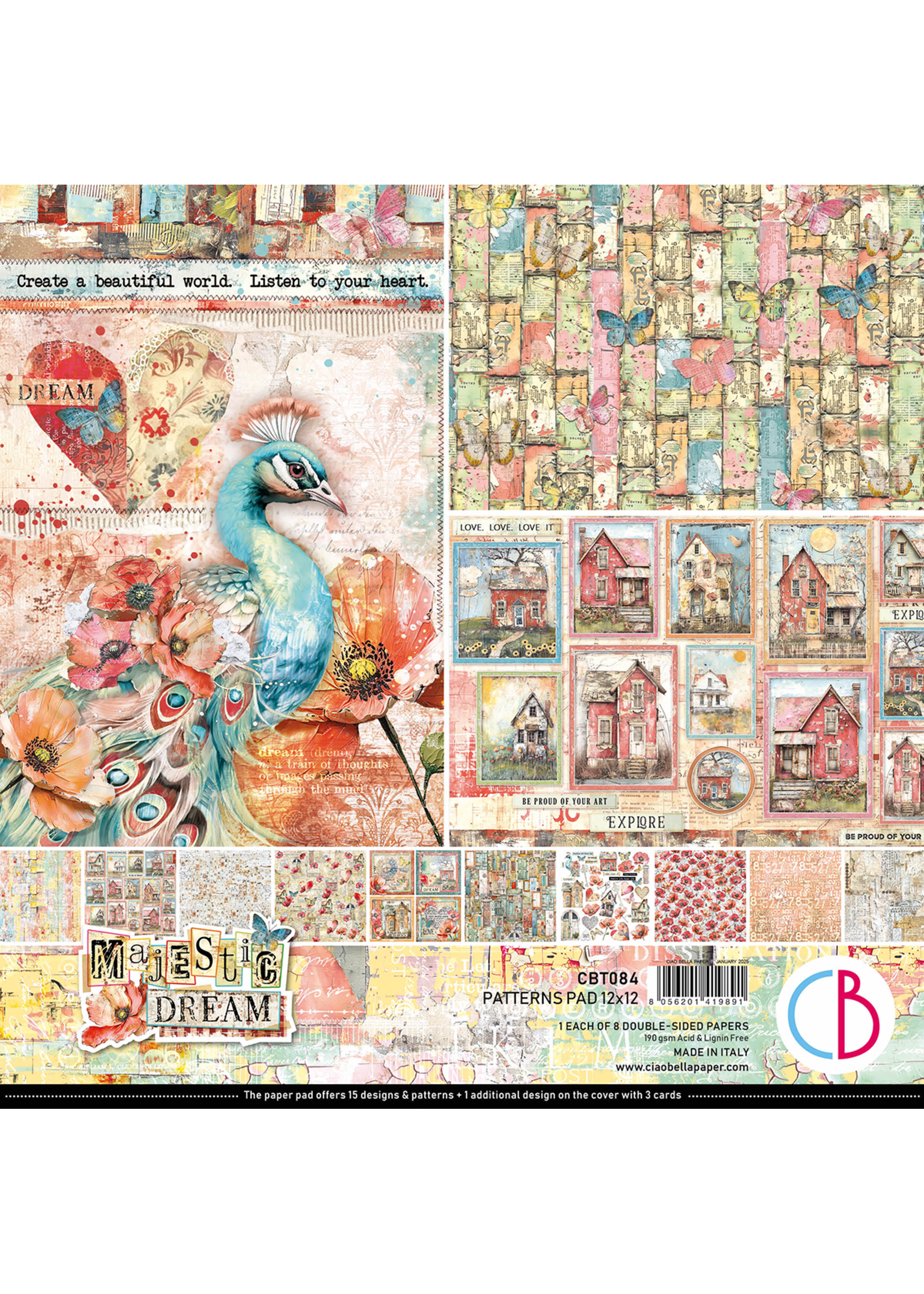 Majestueuze Droom Patronen Pad 12 "x 12" 8 / PCG