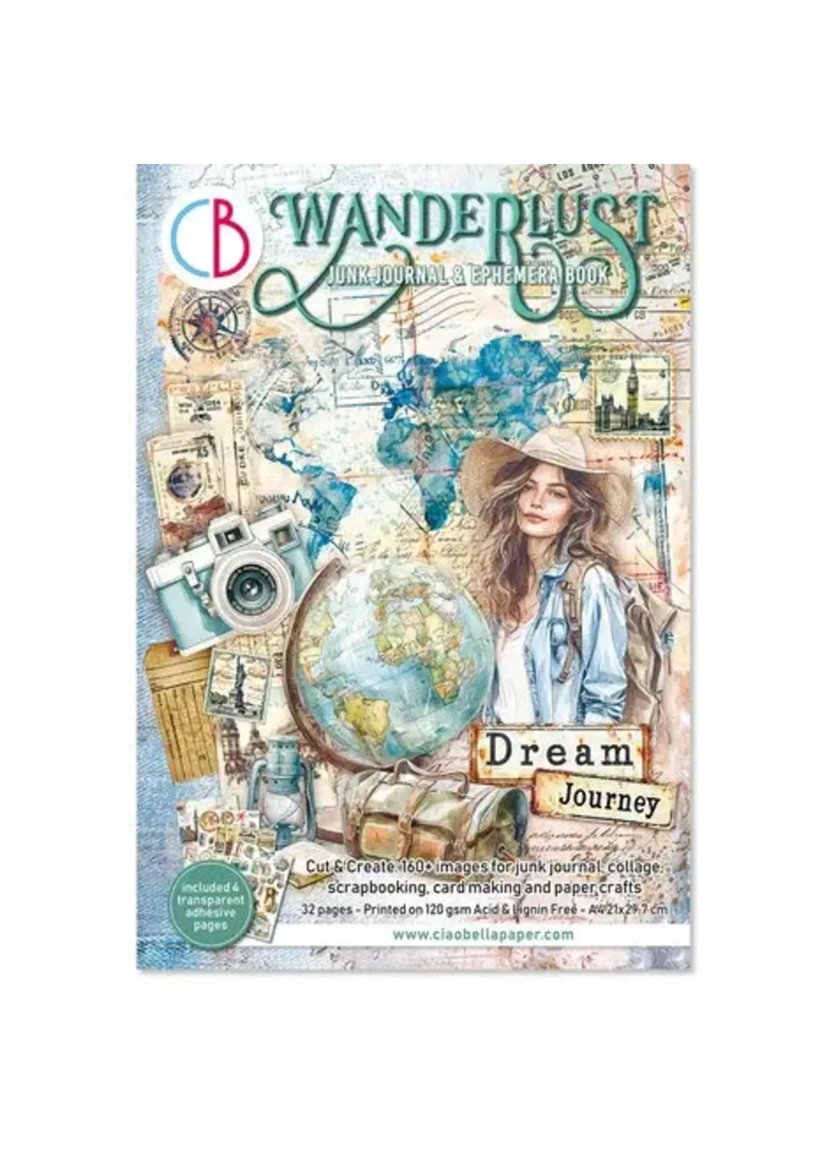 Wanderlust A4 Junk Journal Ephemera Book (32pcs) (CBB006)