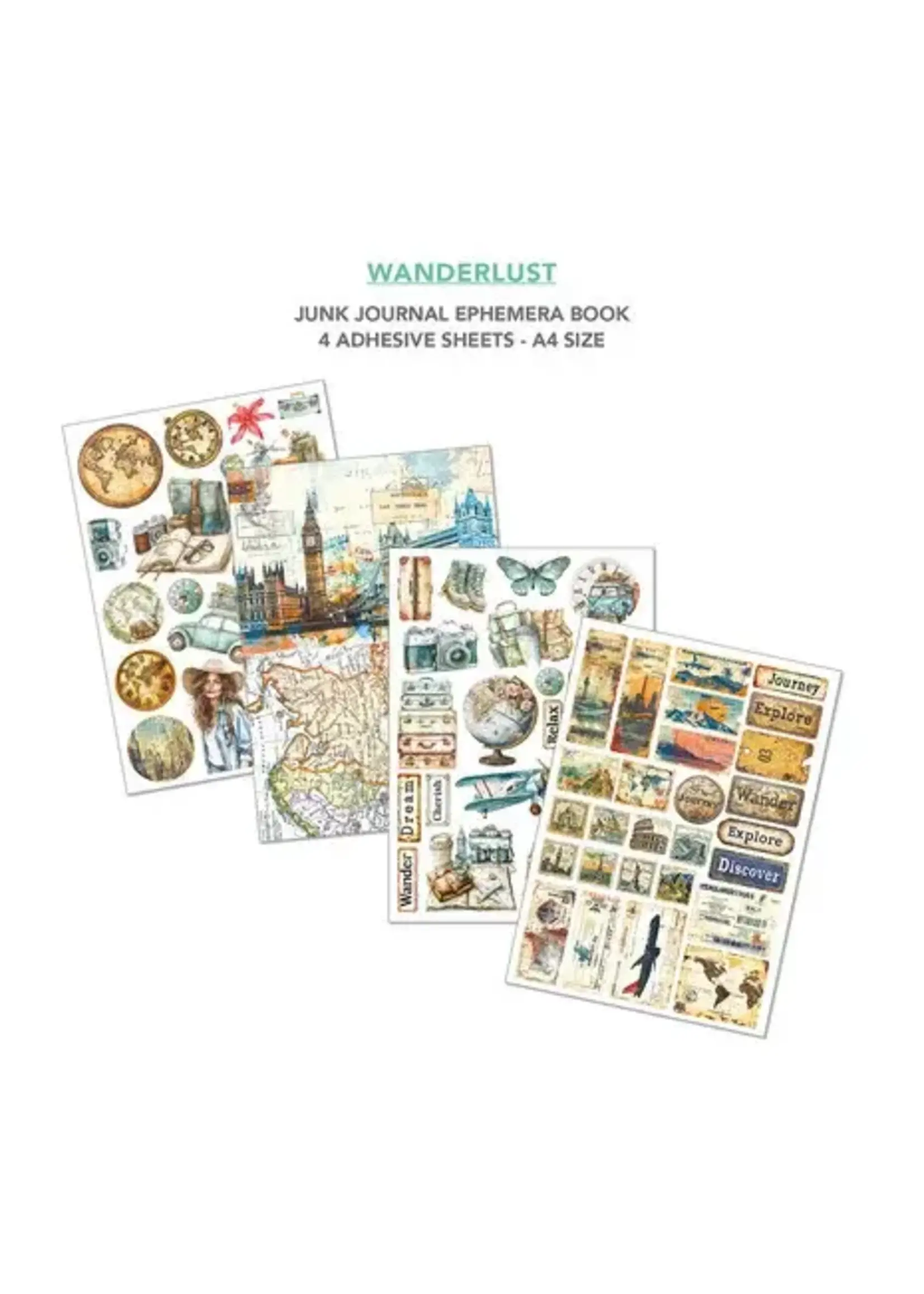 Wanderlust A4 Junk Journal Ephemera Book (32pcs) (CBB006)
