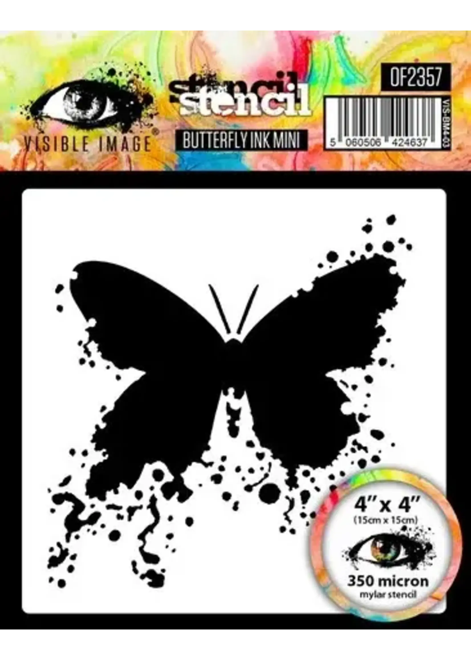 Butterfly Ink Mini 4x4 Inch Stencil (VIS-BM4-03)