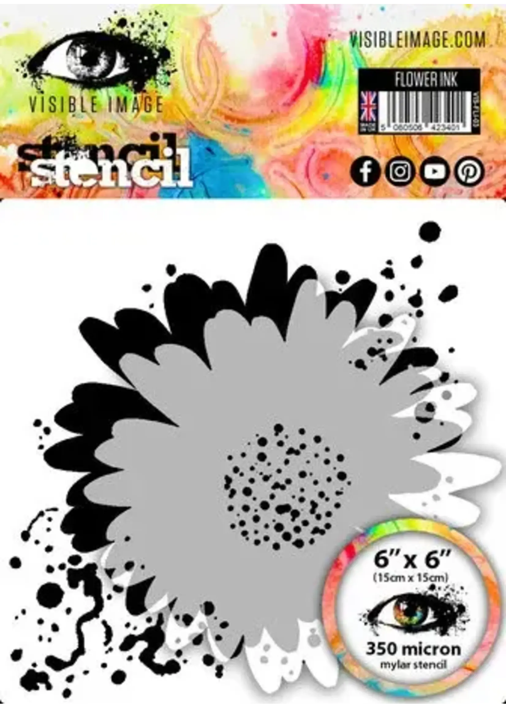 Flower Ink 6x6 Inch Stencil (VIS-FLI-03)