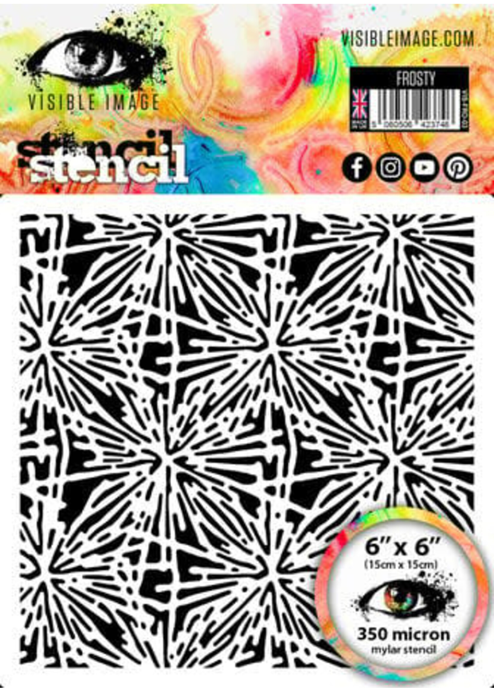 Frosty 6x6 Inch Stencil (VIS-FRO-03)