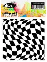 Distorted Chess 6x6 Inch Stencil (VIS-CHE-03)