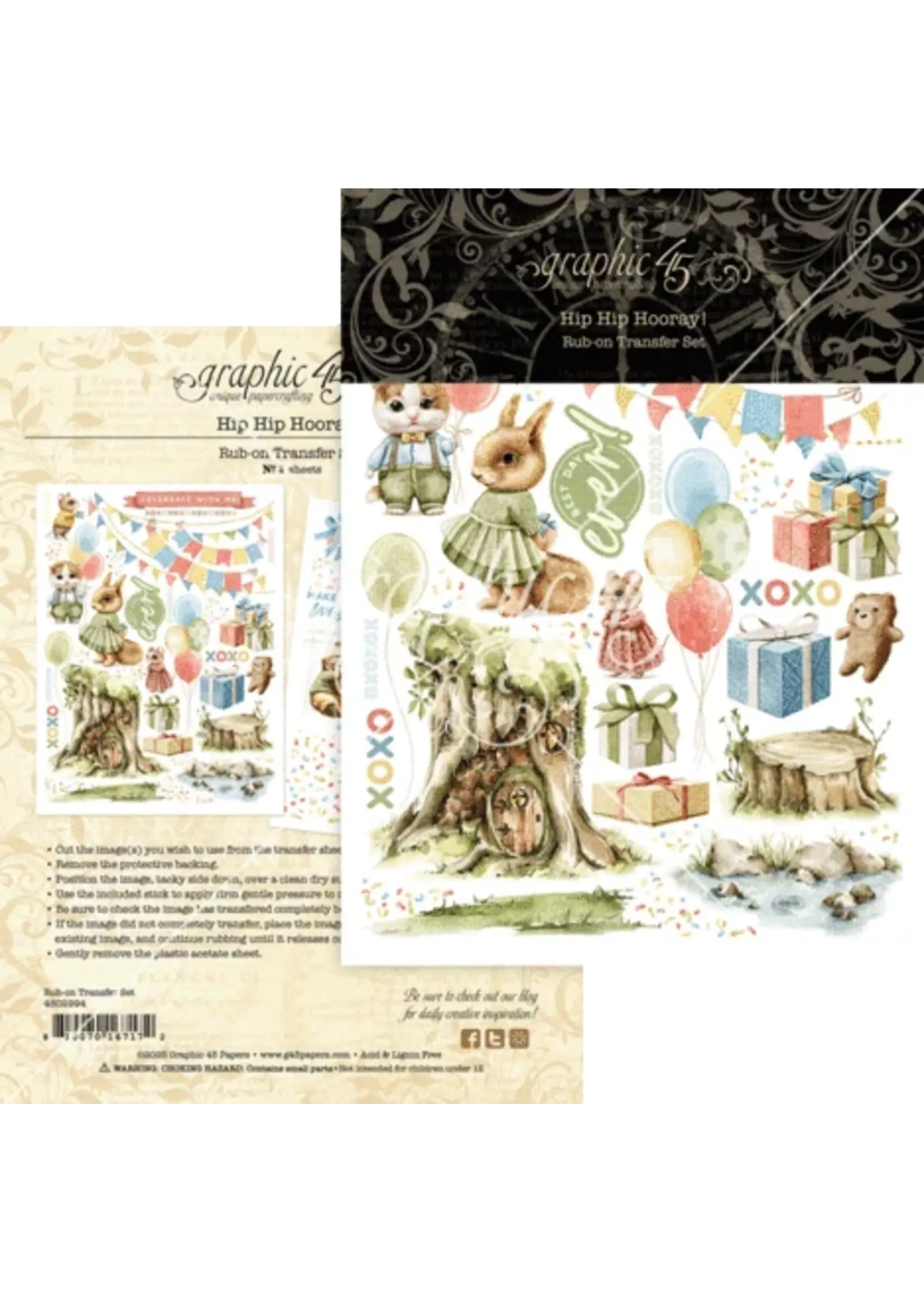 Hip Hip Hooray Rub-On Transfers (4502994)
