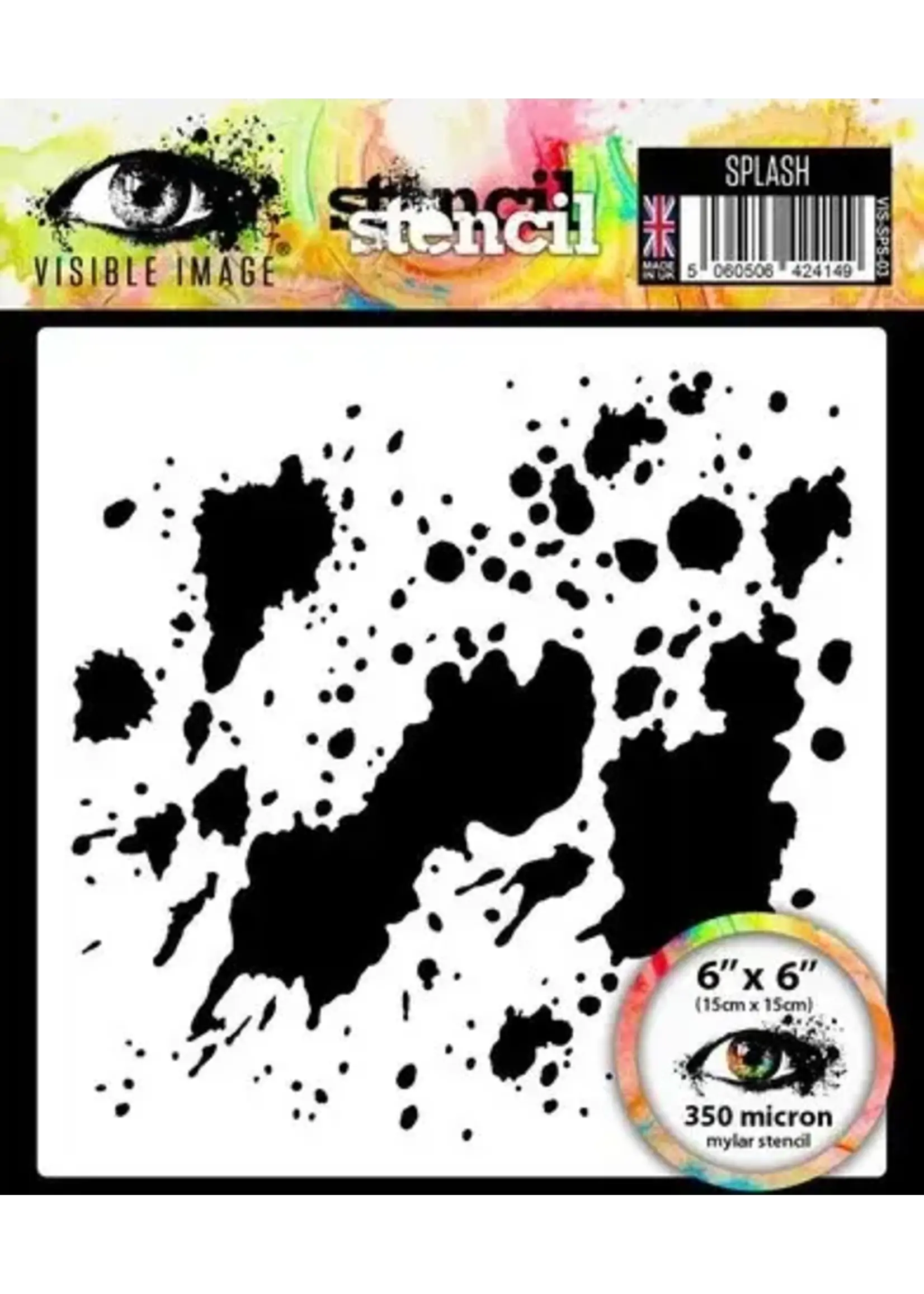 Splash 6x6 Inch Stencil (VIS-SPS-03)