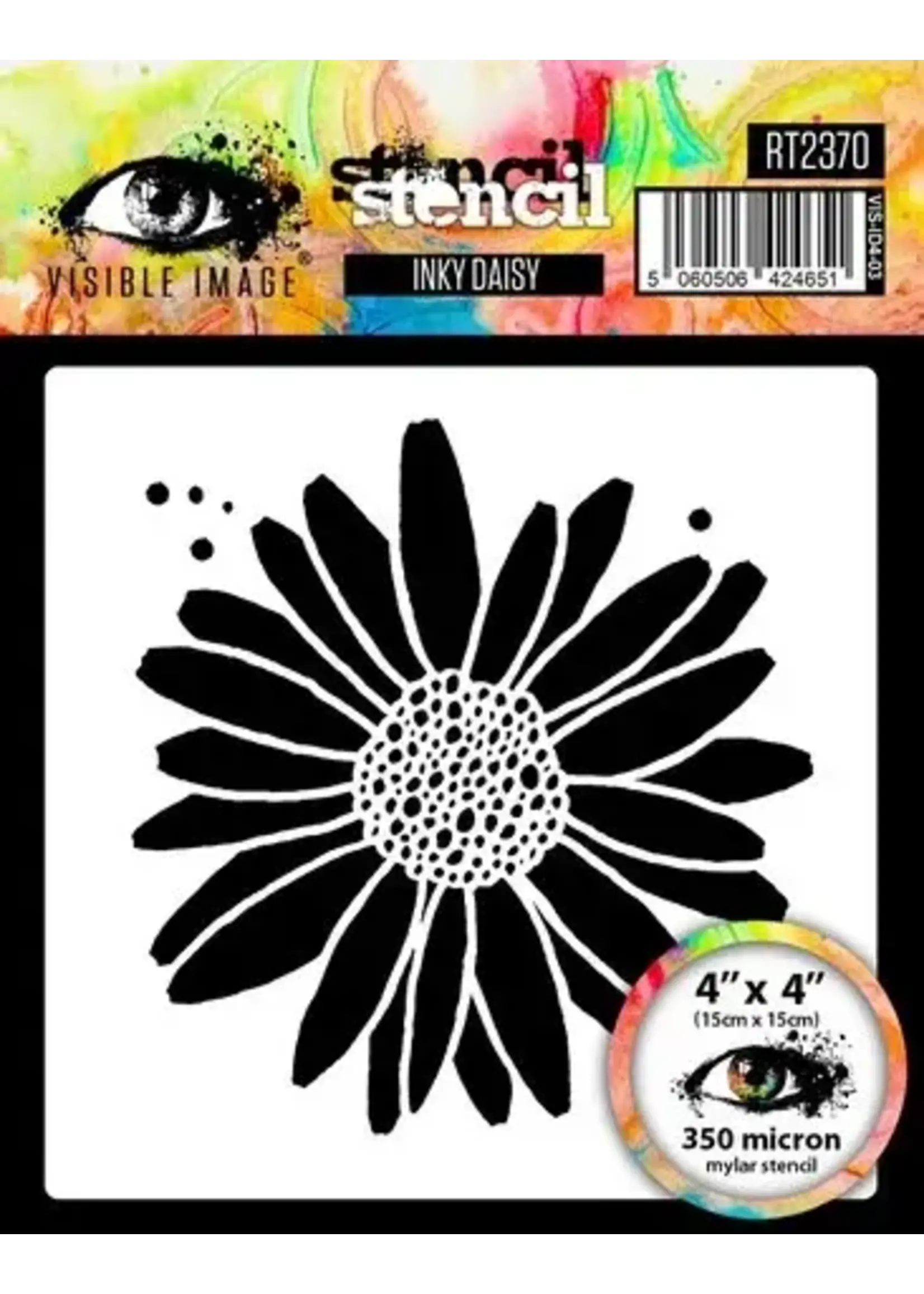 Inky Daisy 4x4 Inch Stencil (VIS-ID4-03)