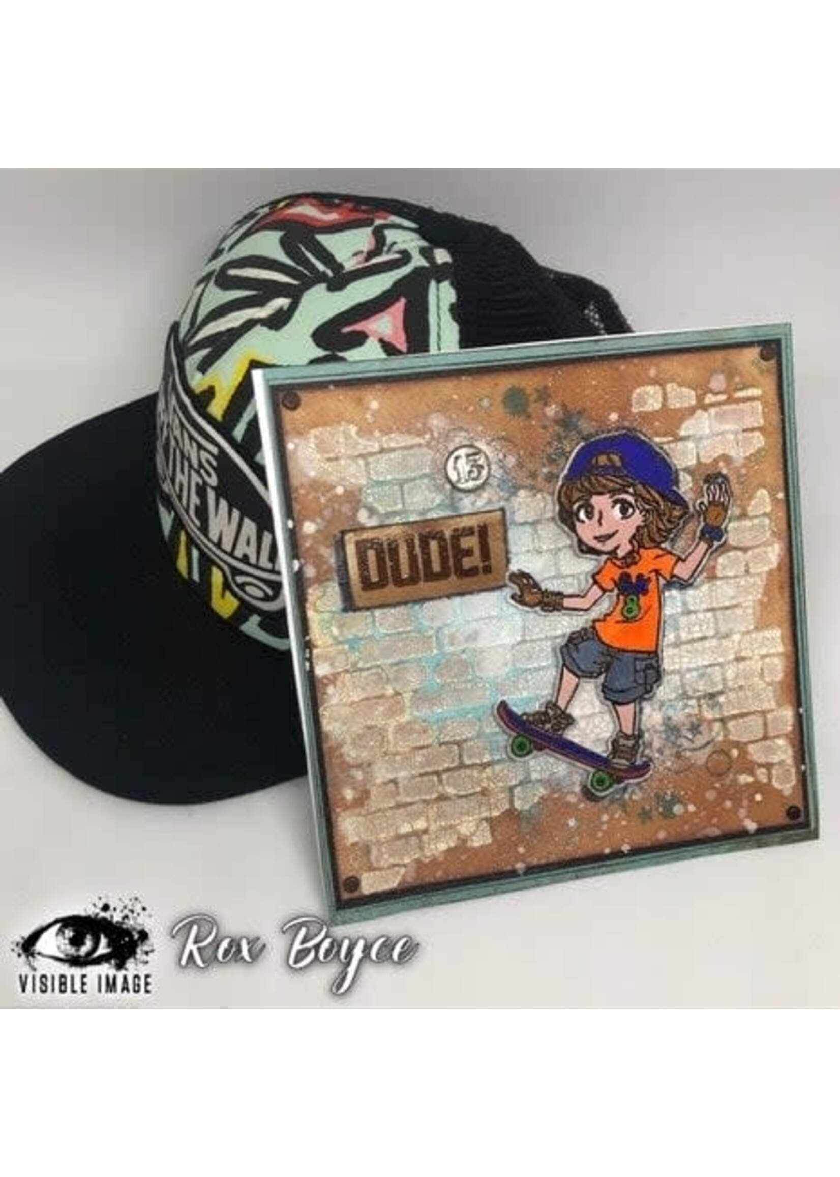 Distressed Brick 6x6 Inch Stencil (VIS-DBR-03)