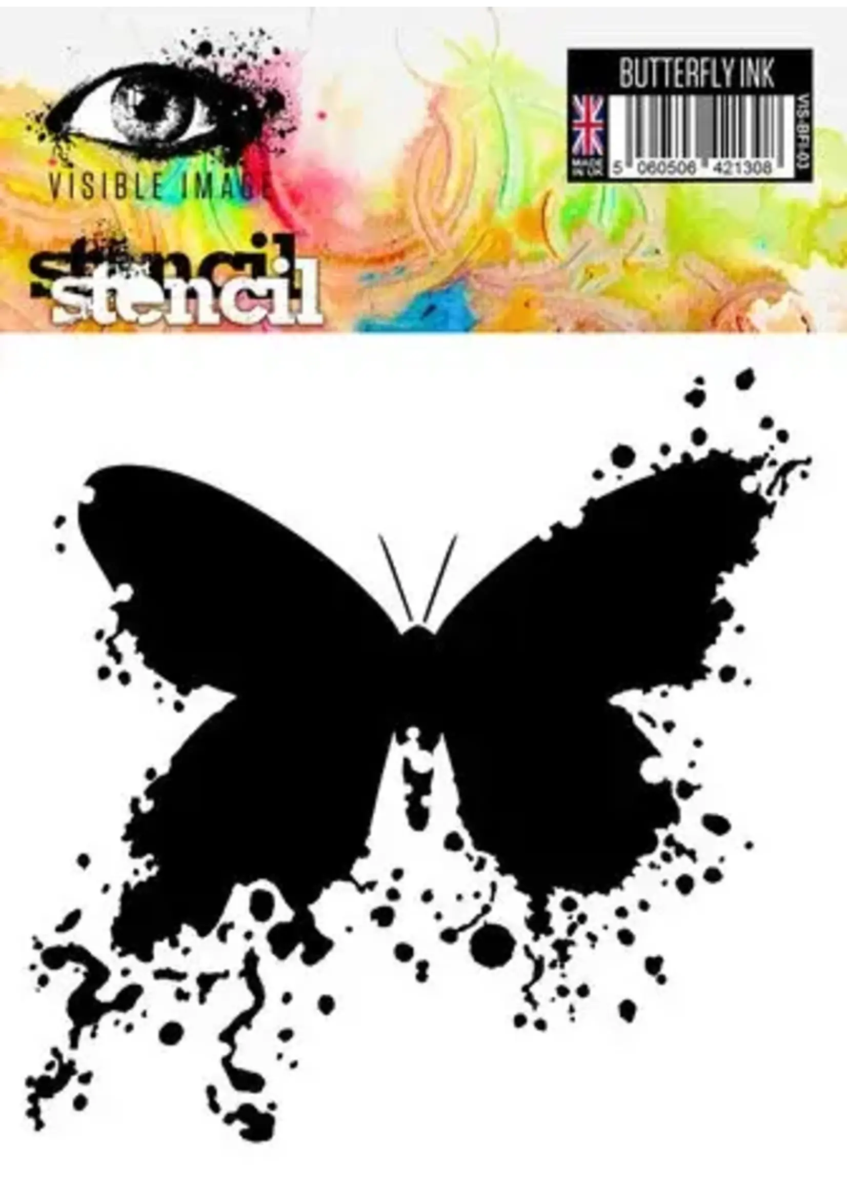 Butterfly Ink 6x6 Inch Stencil (VIS-BFI-03)
