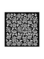 Precious Thick Stencil 18x18cm Roses Pattern (KSTDQ96)