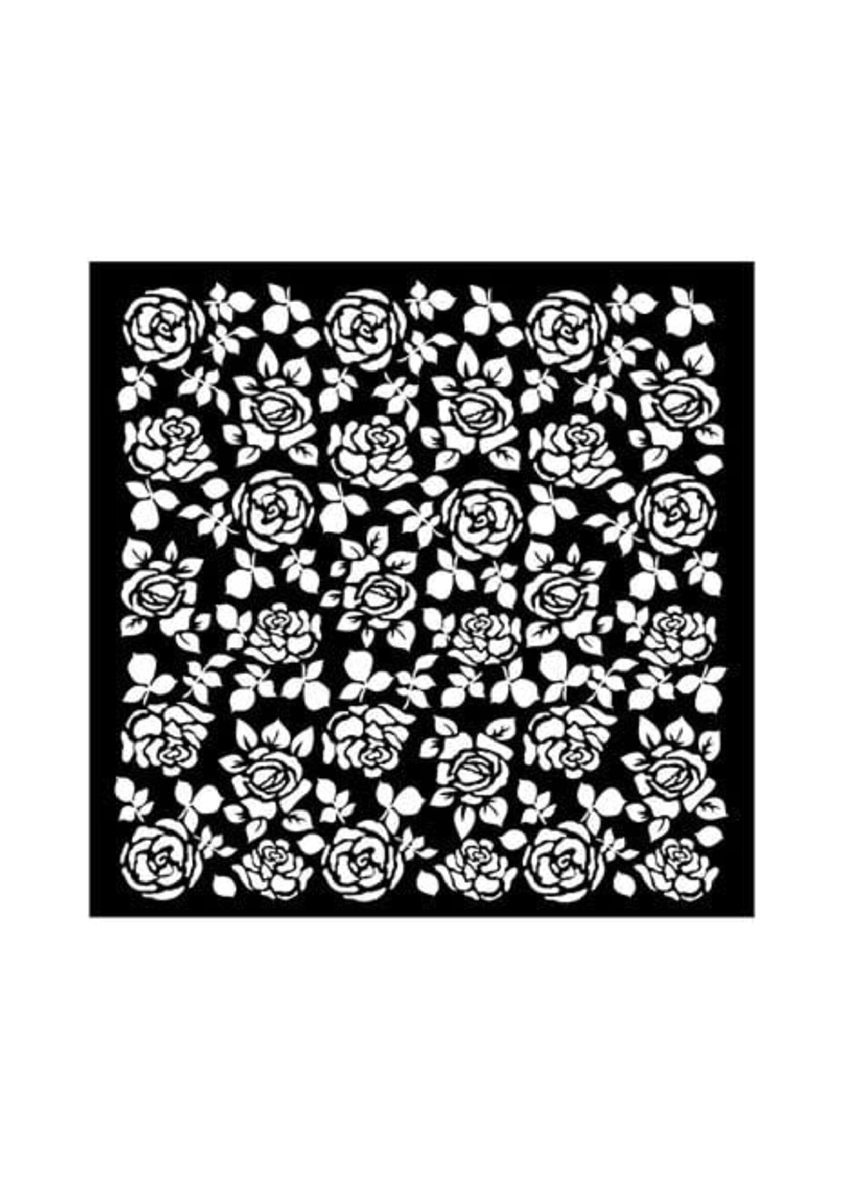 Precious Thick Stencil 18x18cm Roses Pattern (KSTDQ96)