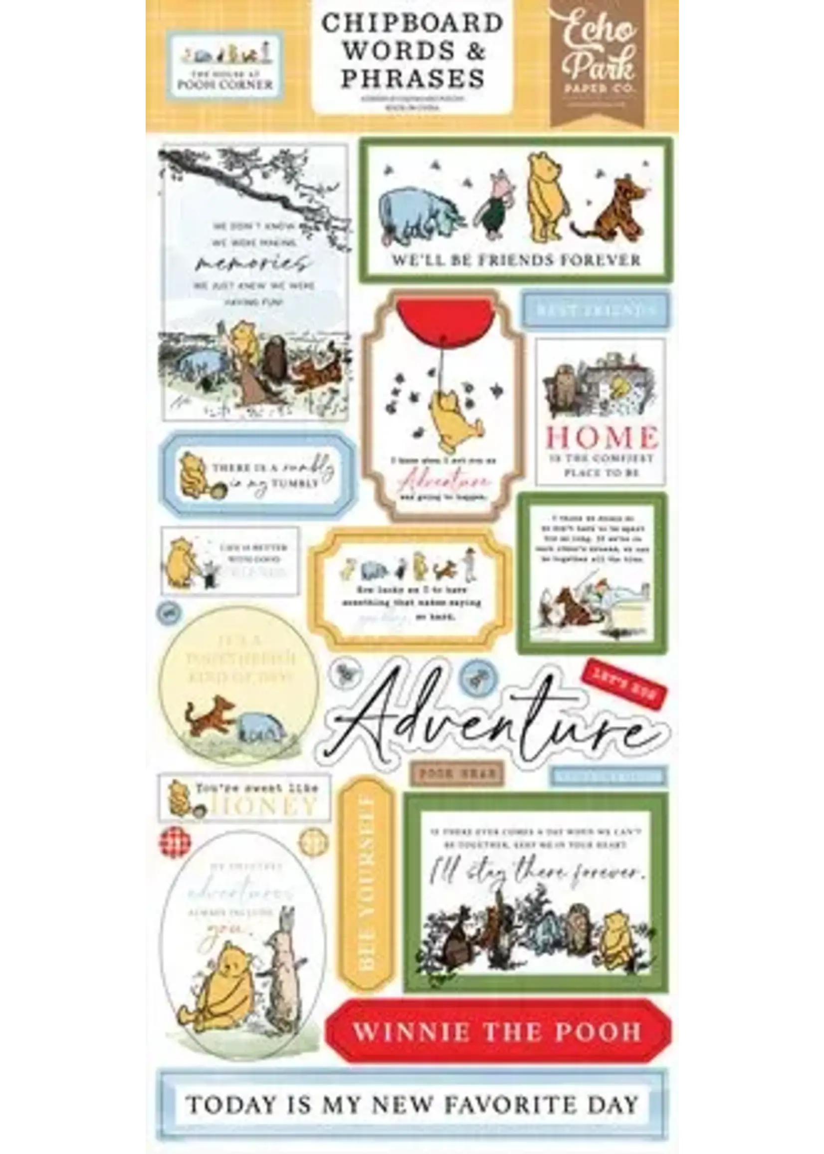 The House At Pooh Corner Chipboard Word & Phrases (HPC420022)