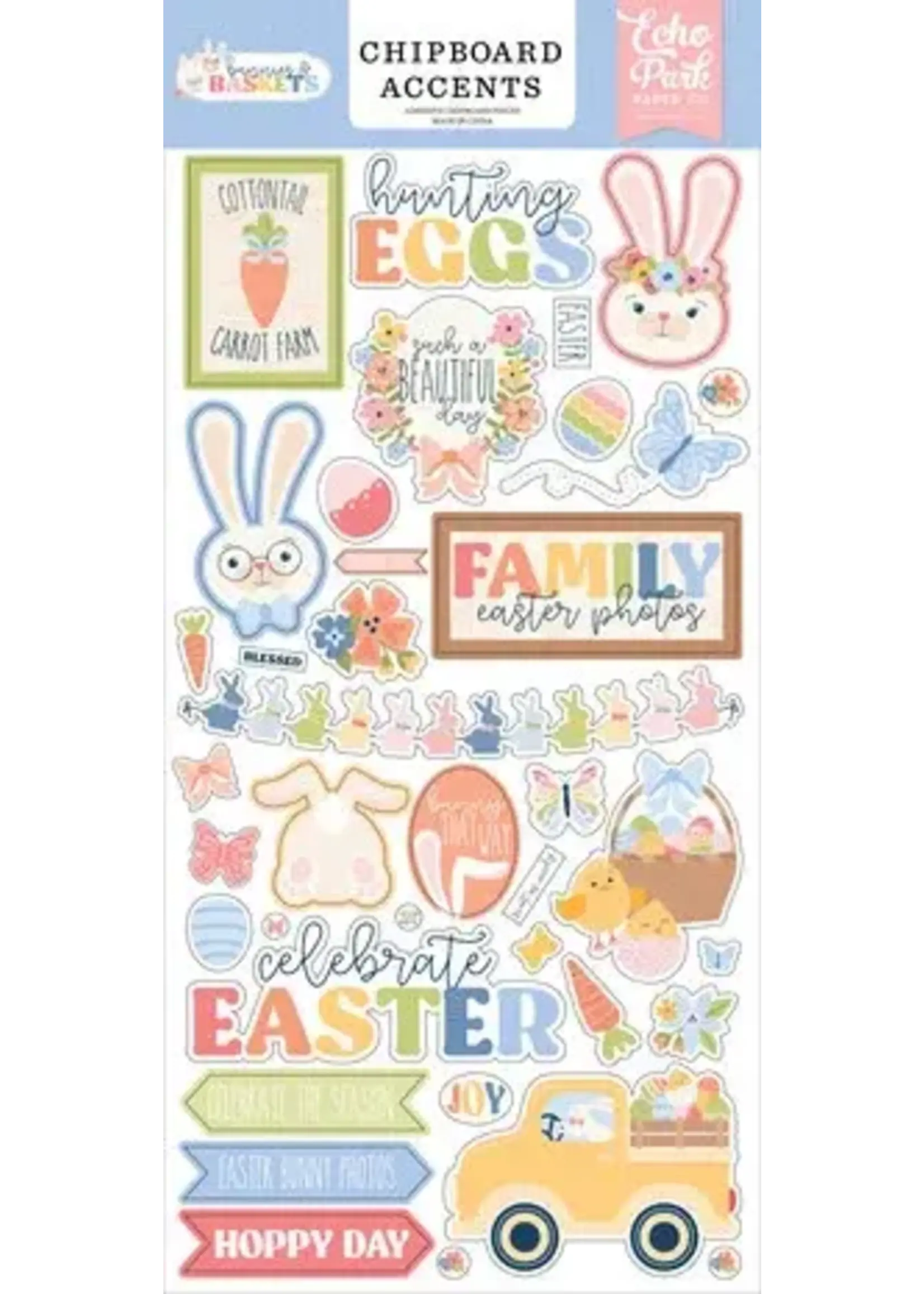 Bunnies And Baskets Chipboard Accents (BUB412021)