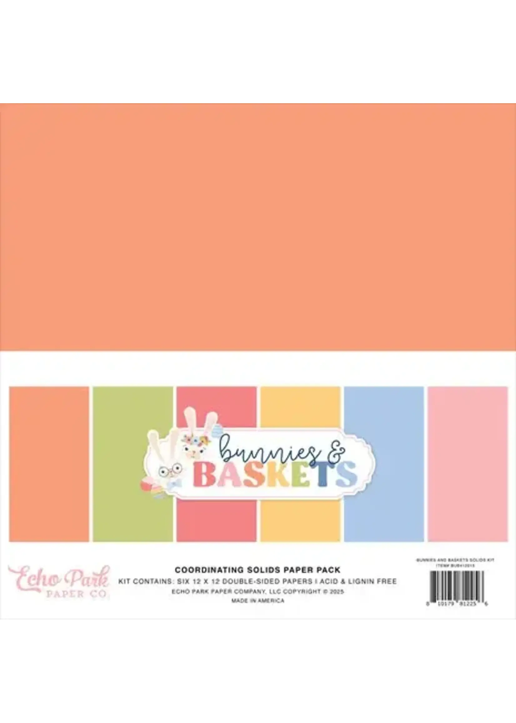 Bunnies And Baskets 12x12 Inch Coordinating Solids Paper Pad (BUB412015)