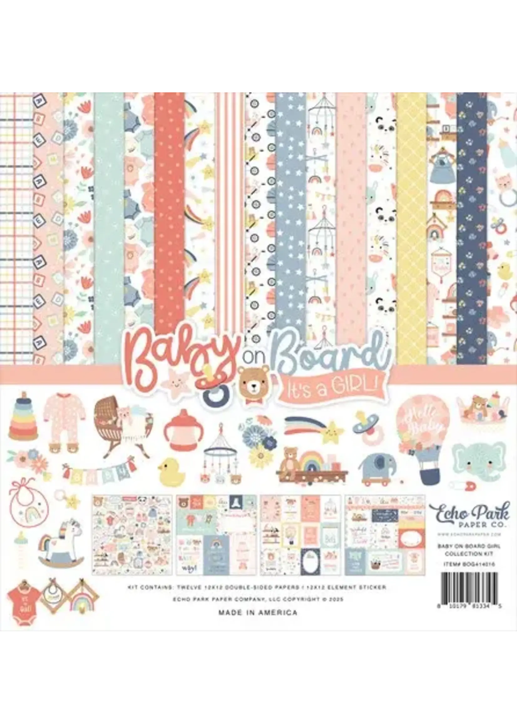 Baby On Board It's a Girl! 12x12 Inch Collection Kit (BOG414016)