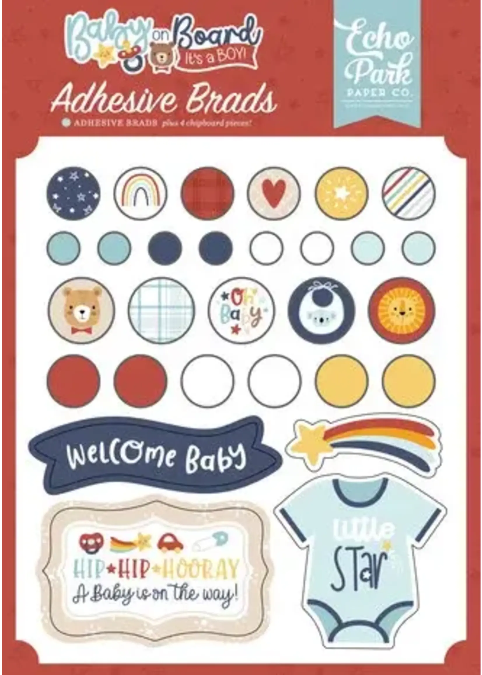 Baby On Board It's a Boy! Adhesive Brads (BOB415020)