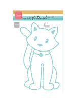 PS8179 - Sitting cat by Marleen