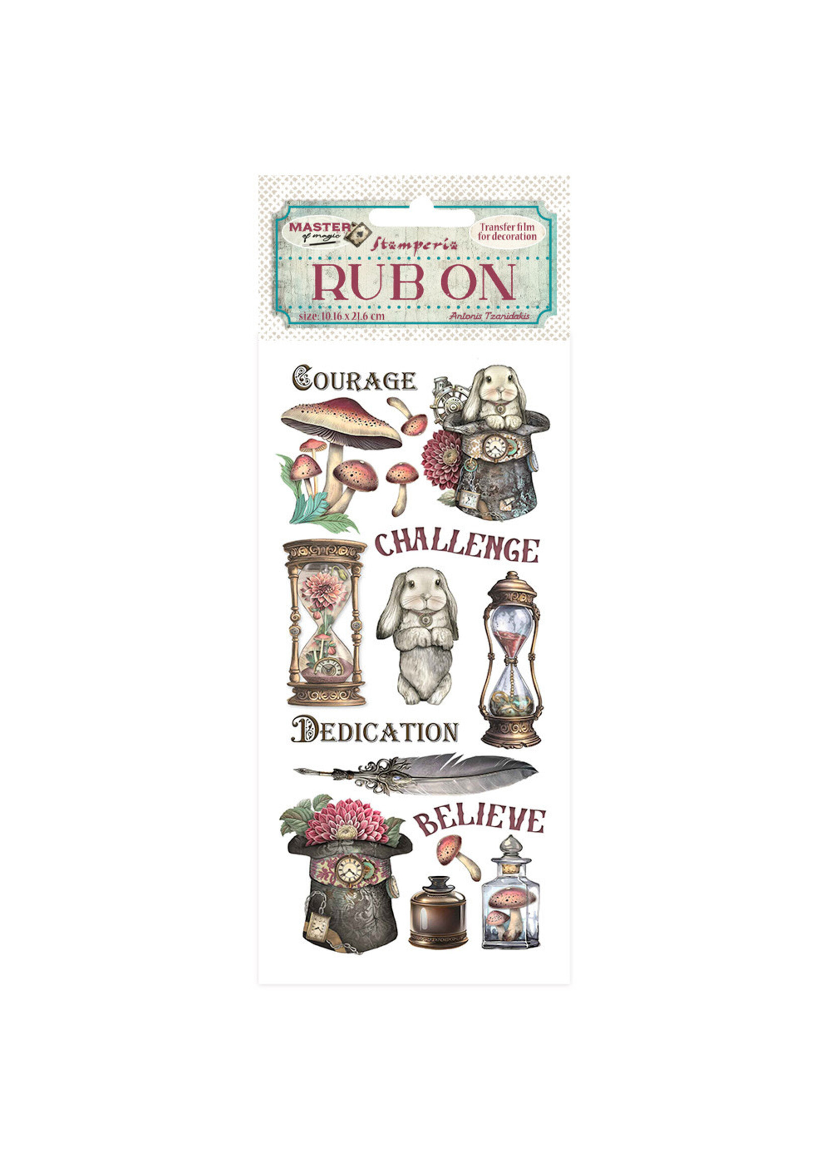 Rub-on cm 10,16x21,6 - Meester van het magische konijn CME-code: DFLRB143