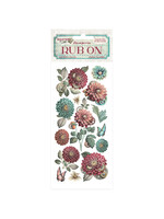 Rub-on cm 10,16x21,6 - Meester van de Toverkunst pioenroos CME-code: DFLRB142