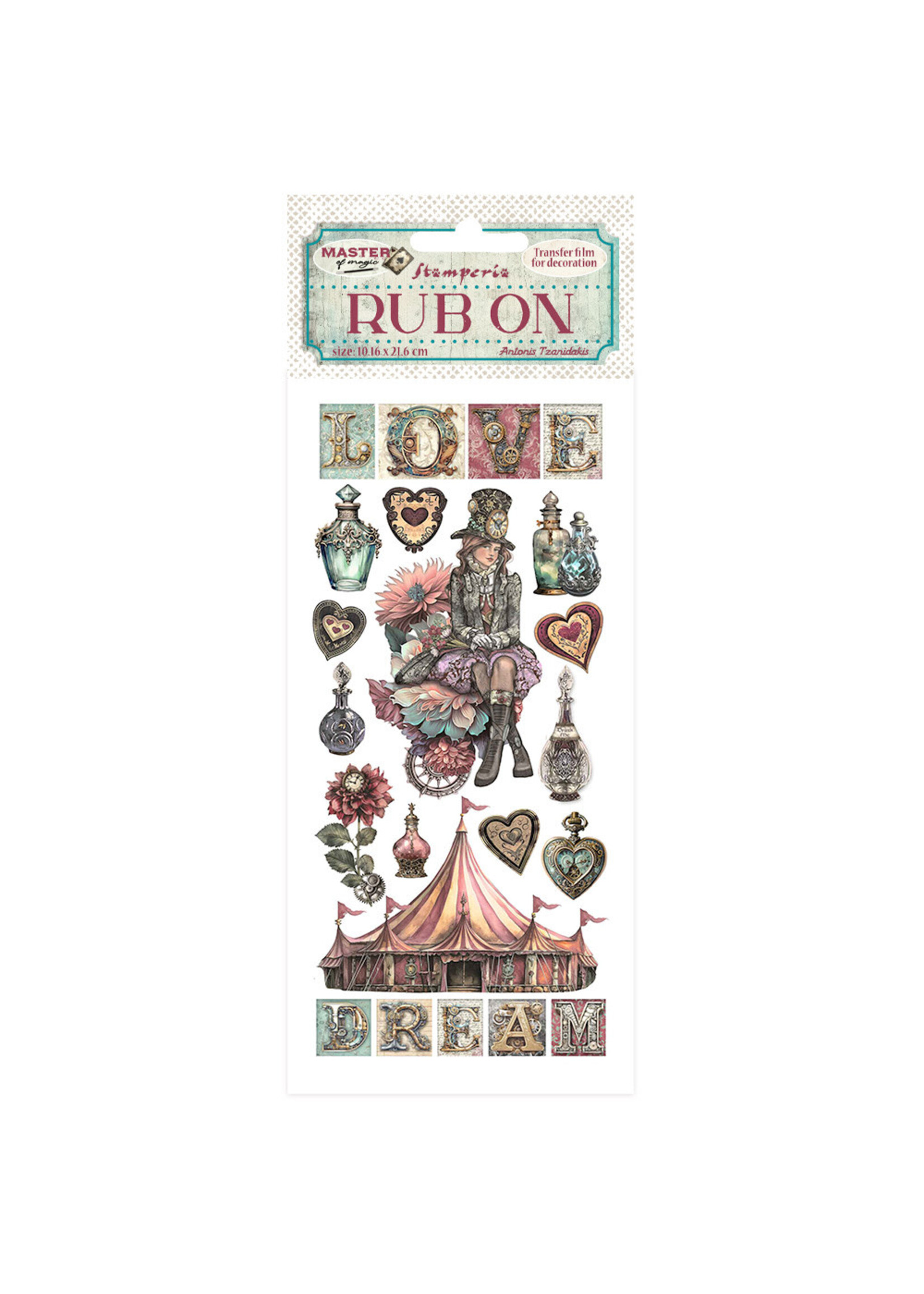 Rub-on cm 10,16x21,6 - Meester van het magische circus CME-code: DFLRB145