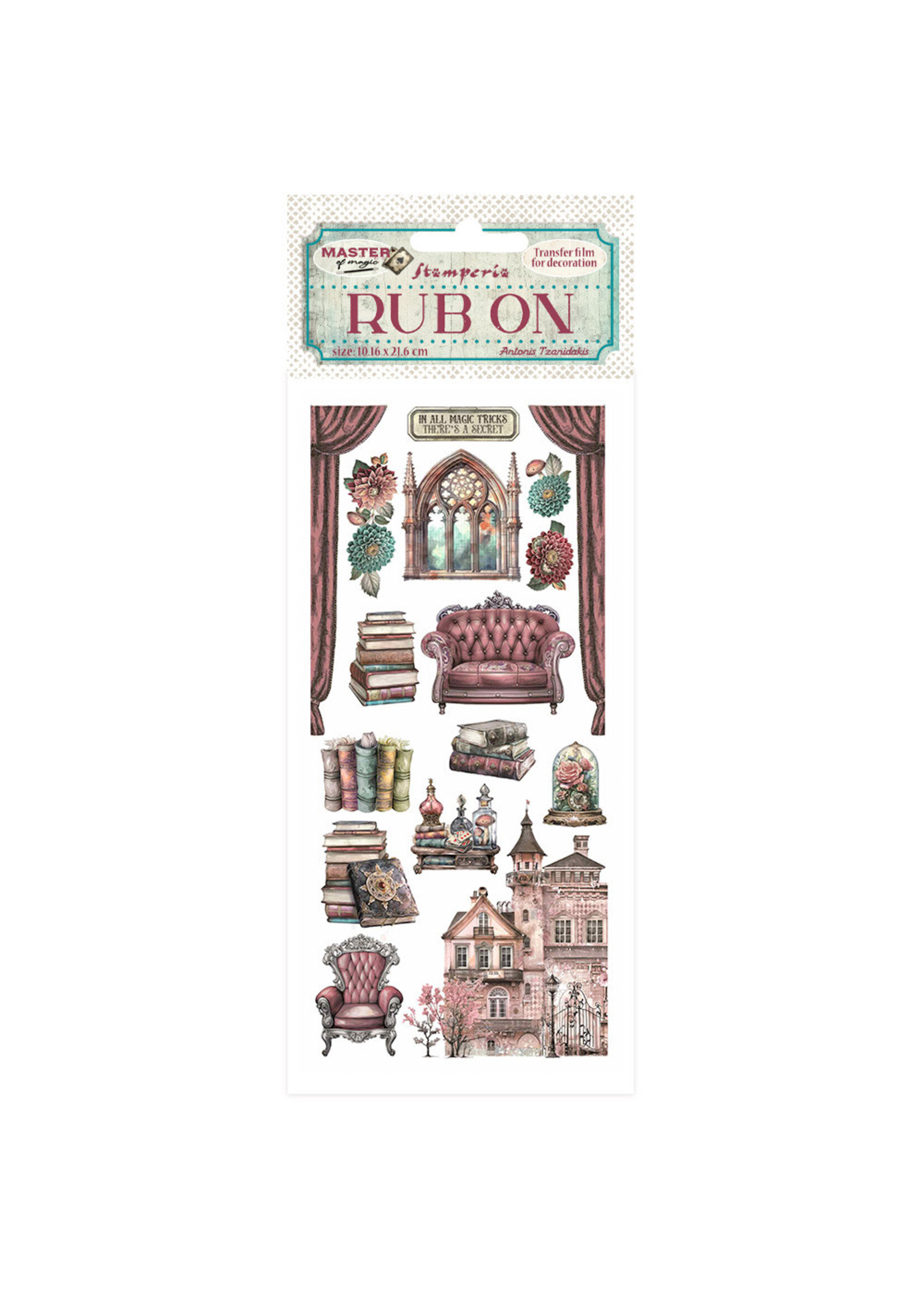 Rub-on cm 10,16x21,6 - Meester van de Magische huisinrichting CME-code: DFLRB146