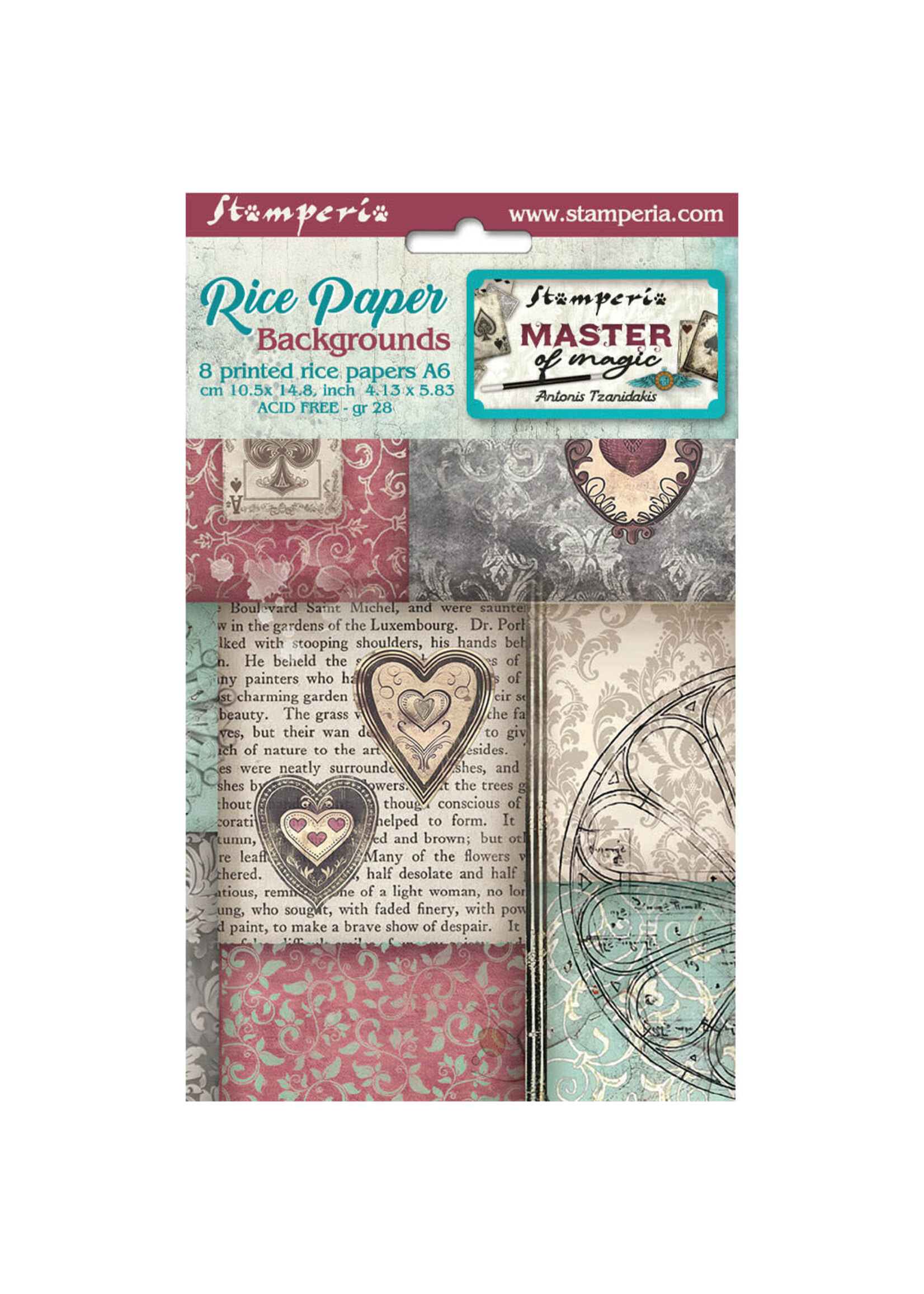 Selectie 8 Rijstpapier A6 achtergronden - Master of Magic CME-code: DFSAK6037