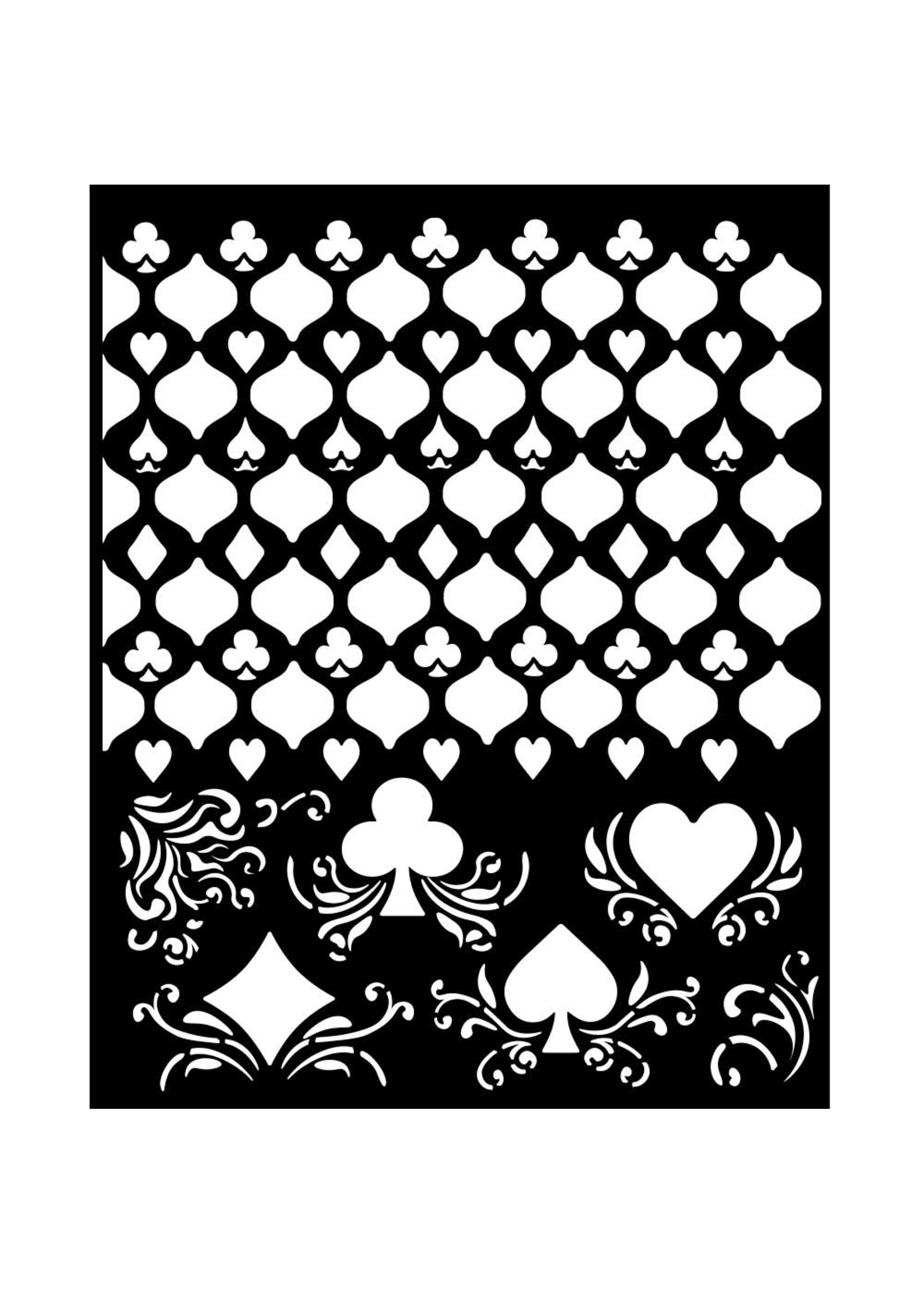 Thick stencil cm 20X25 - Master of Magic cards pattern CME Code: KSTD174