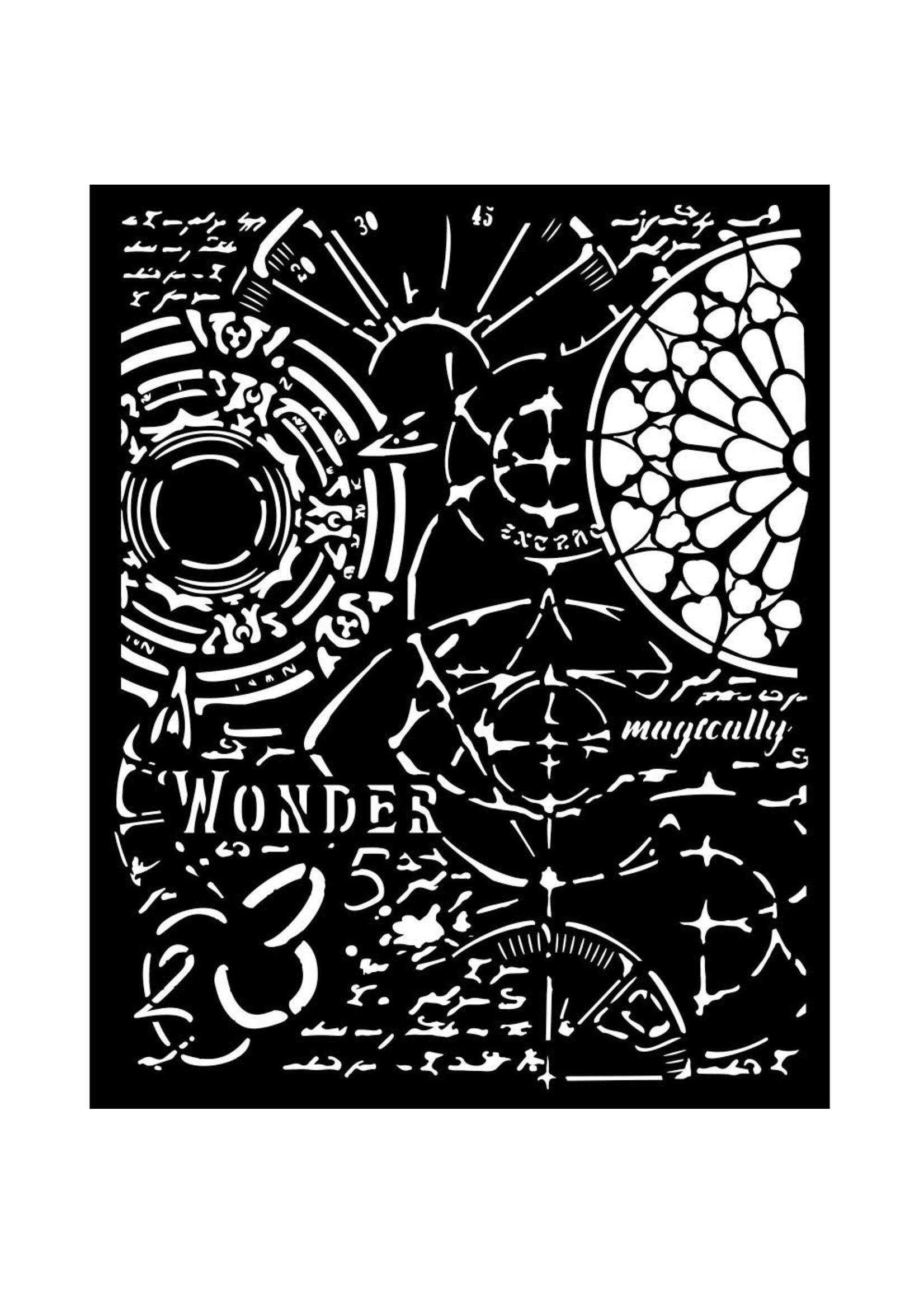 Dik stencil cm 20X25 - Master of Magic gotische textuur CME-code: KSTD175