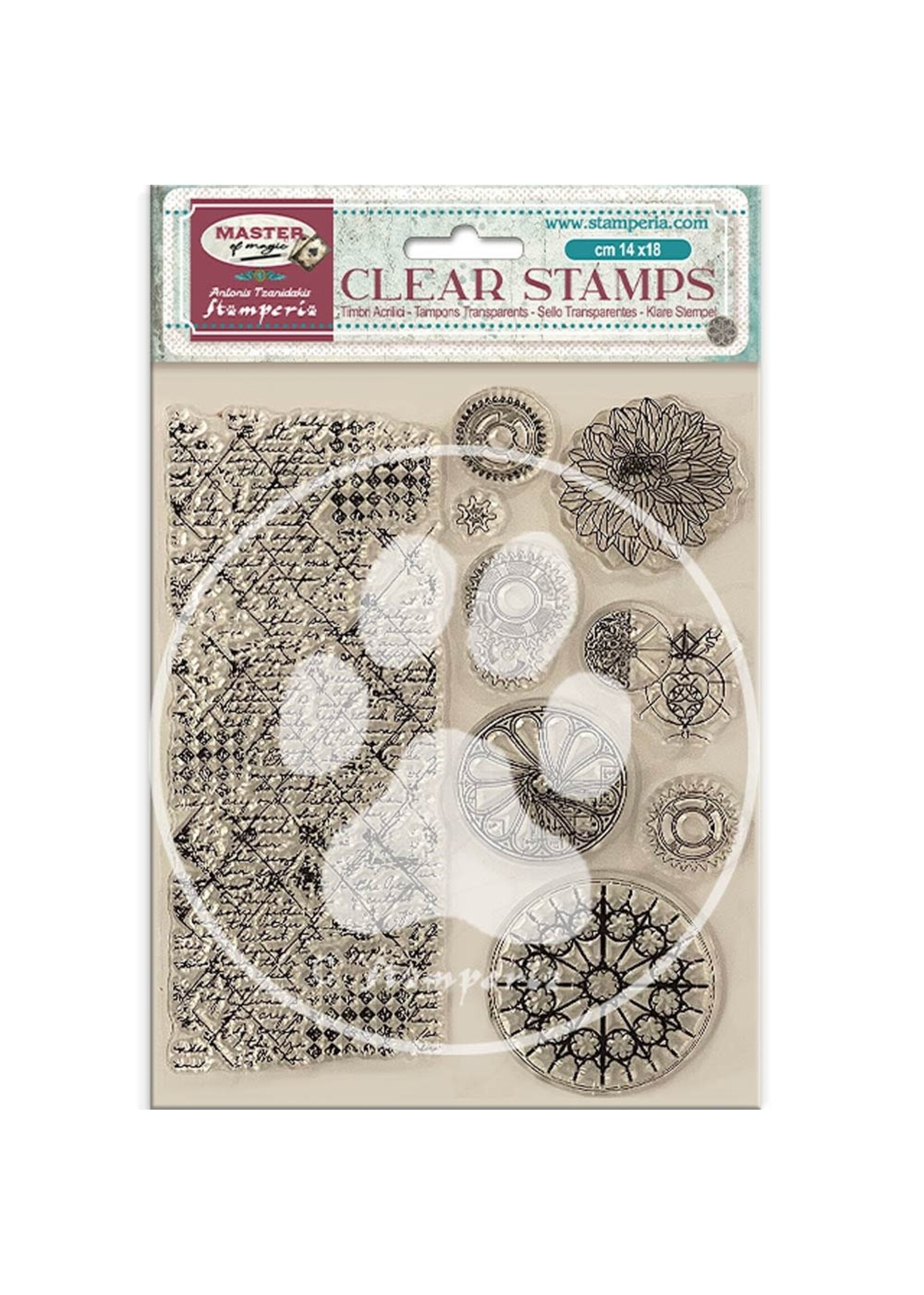 Acrylstempel cm 14 x 18 - Master of Magic grens en cirkels CME-code: WTK212