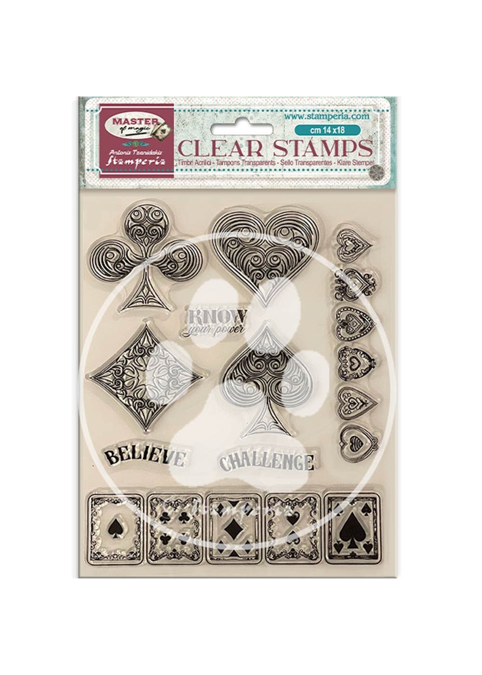 Acrylstempel cm 14x18 - Master of Magic speelkaarten CME-code: WTK213
