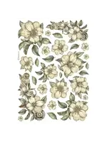 White Flowers A4 Rice Paper (1pcs) (DFSA4987)