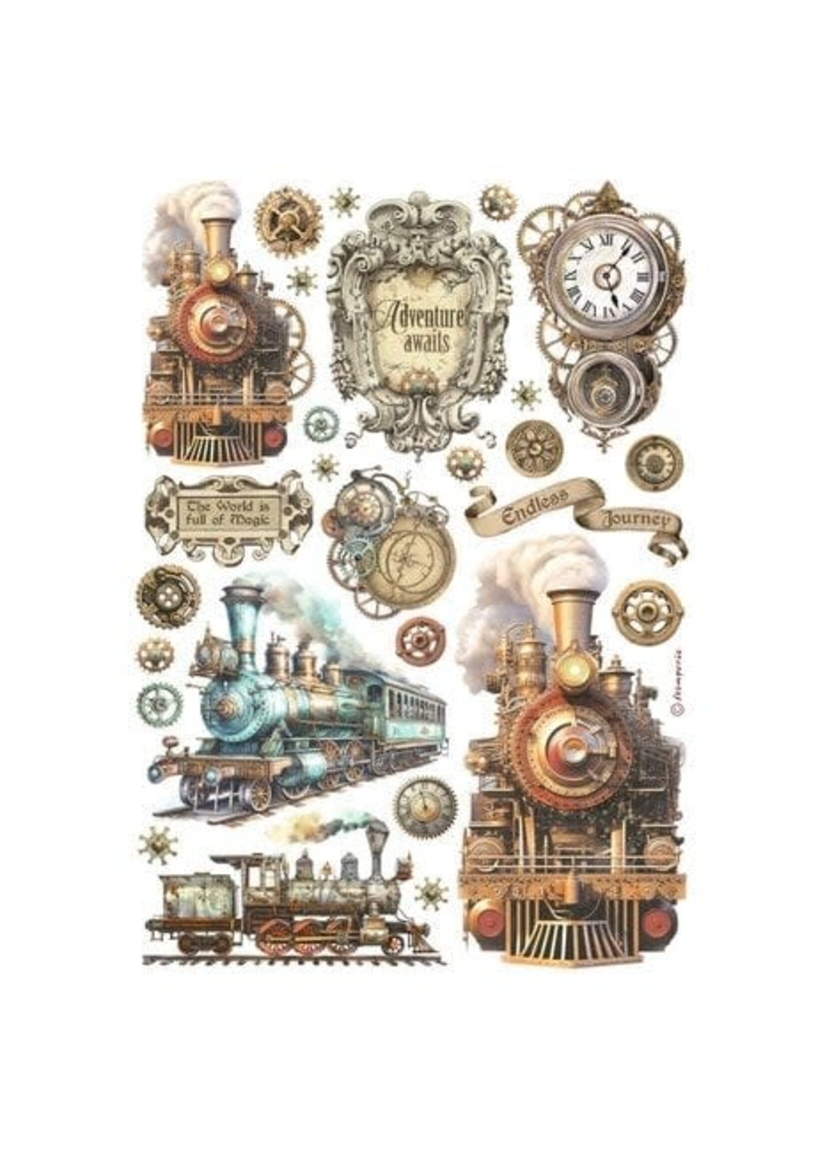 Train A4 Rice Paper (1pcs) (DFSA4988)