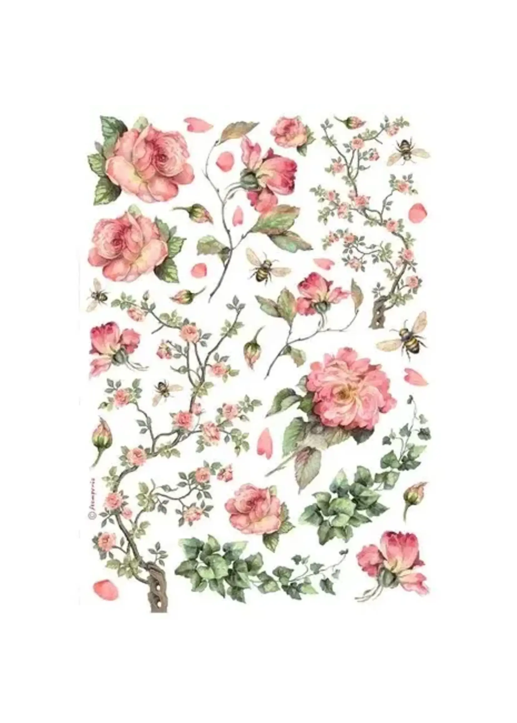 Roses and Ivy A4 Rice Paper (1pcs) (DFSA4990)