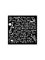 Writings Pattern Thick Stencil 12x12cm (KSTDS20)