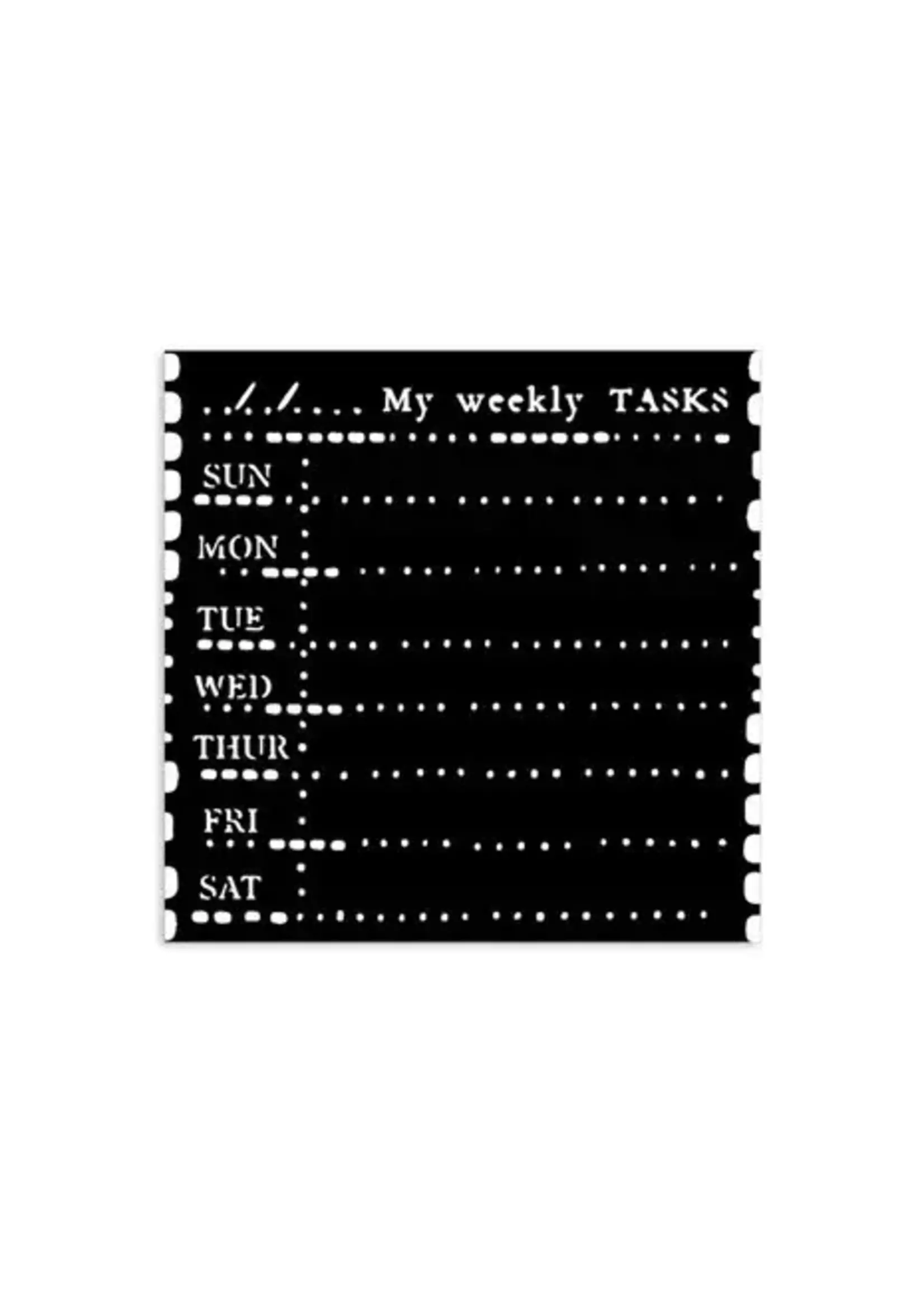 Diary Weekly Planner Thick Stencil 12x12cm (KSTDS23)