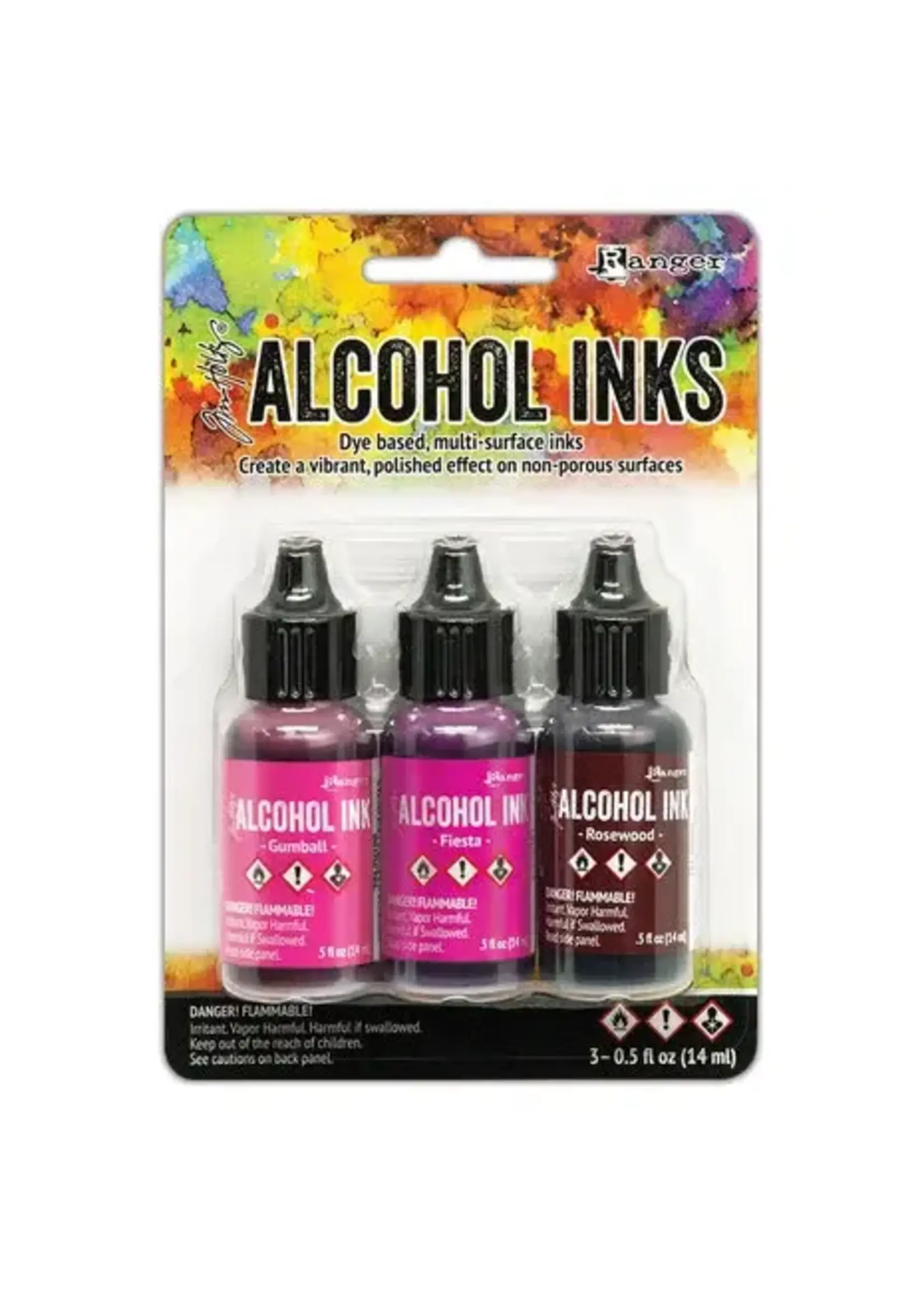 Tim Holtz Alcohol Ink - Kits Pink/Red Spectrum 3x0.5 oz (TAK69638)