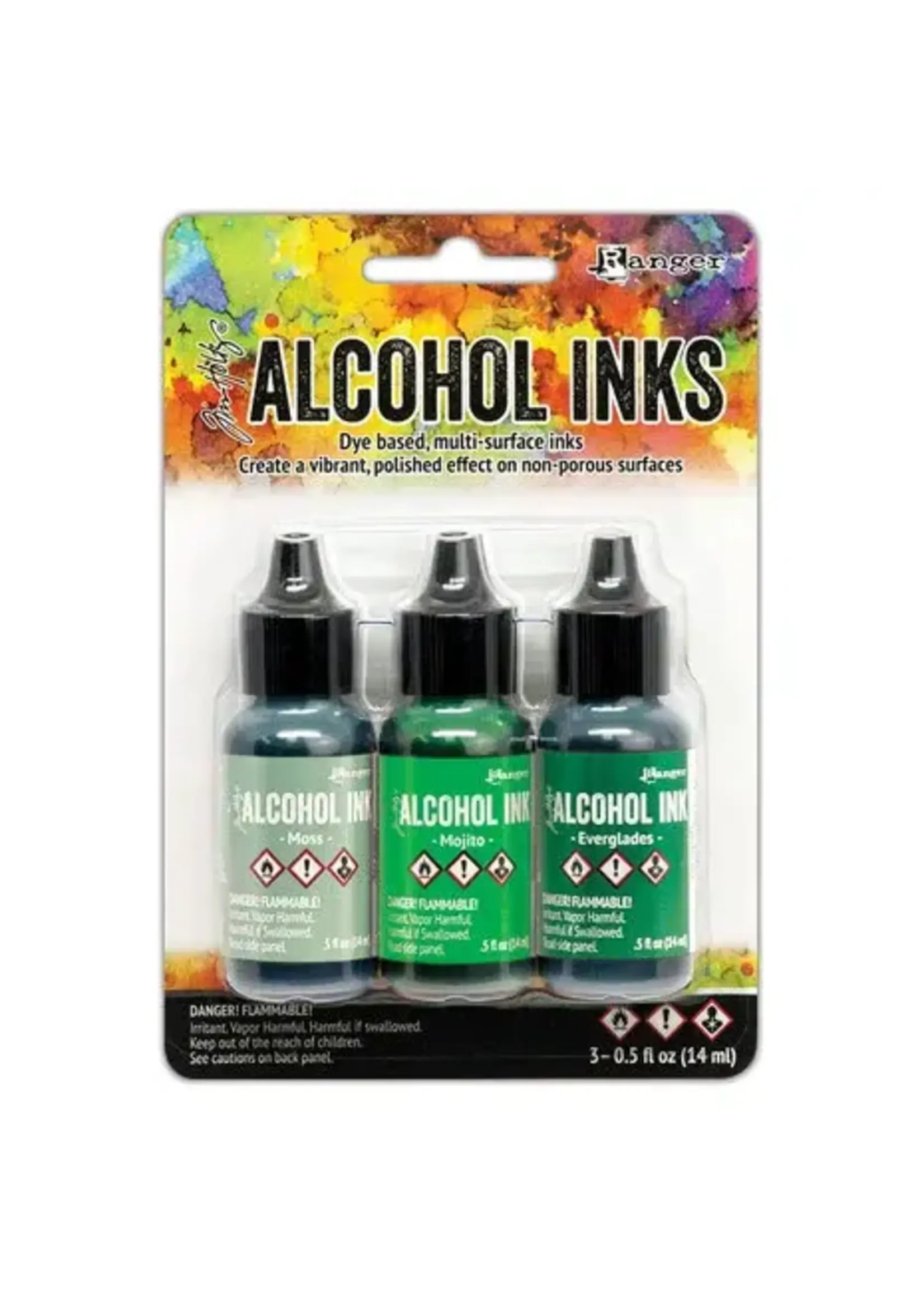 Tim Holtz Alcohol Ink - Kits Mint/Green Spectrum 3x0.5 oz (TAK69652)