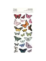 Simple Vintage Essentials Color Palette Foam Stickers Butterfly & Floral (22237)
