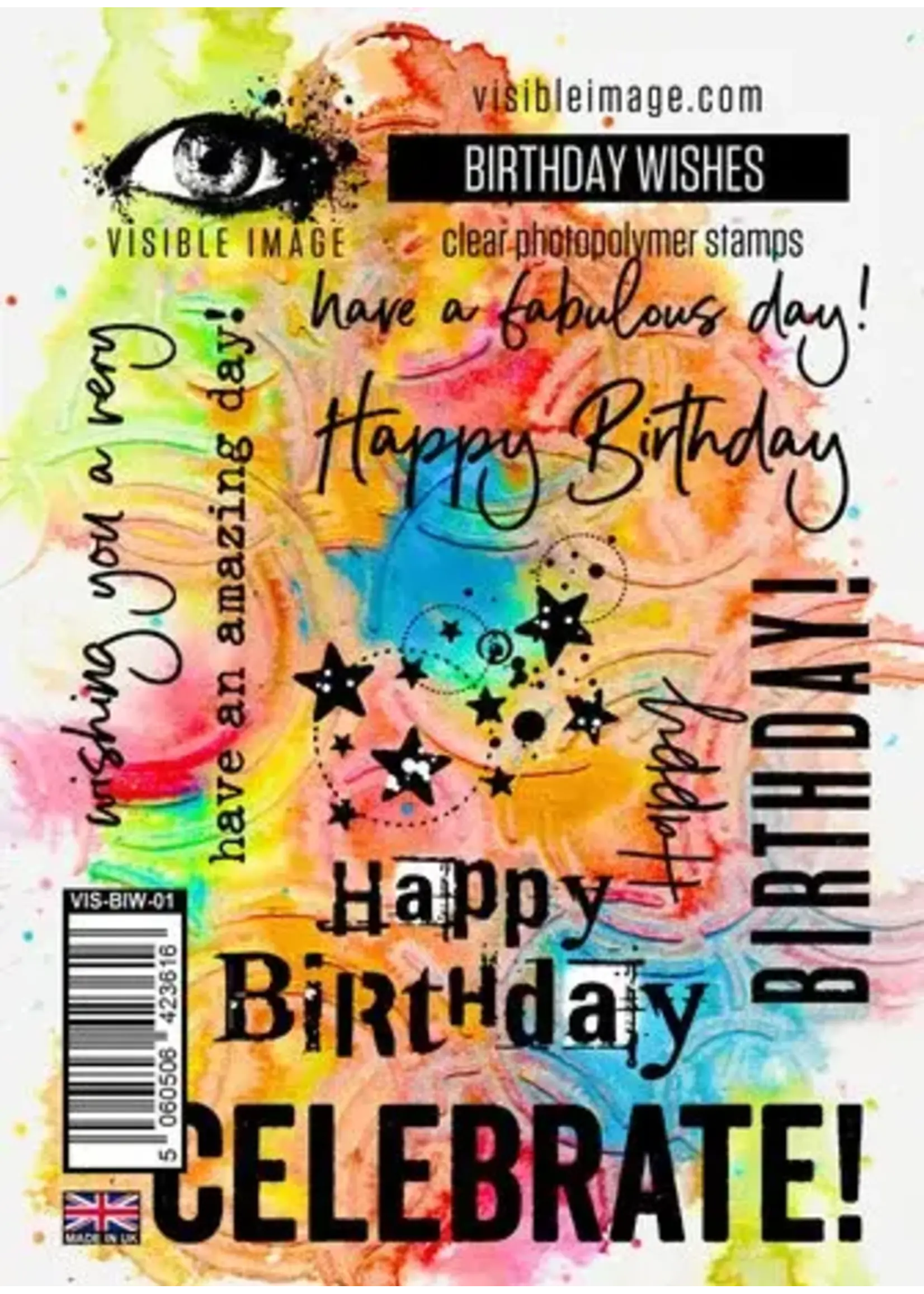 Birthday Wishes A6 Stamp Set (VIS-BIW-01)