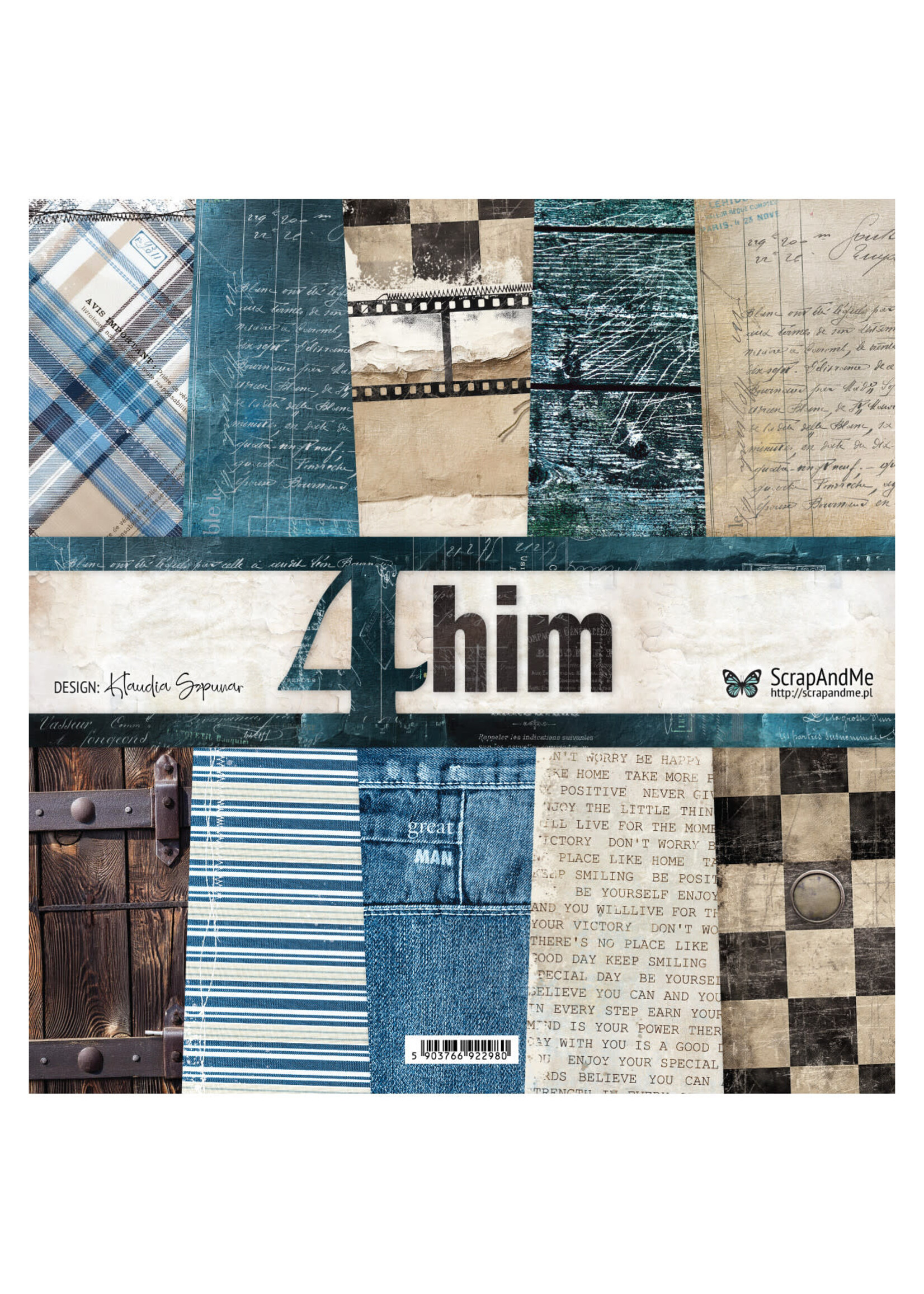 4 him, 12" x 12" scrapbooking paper pack