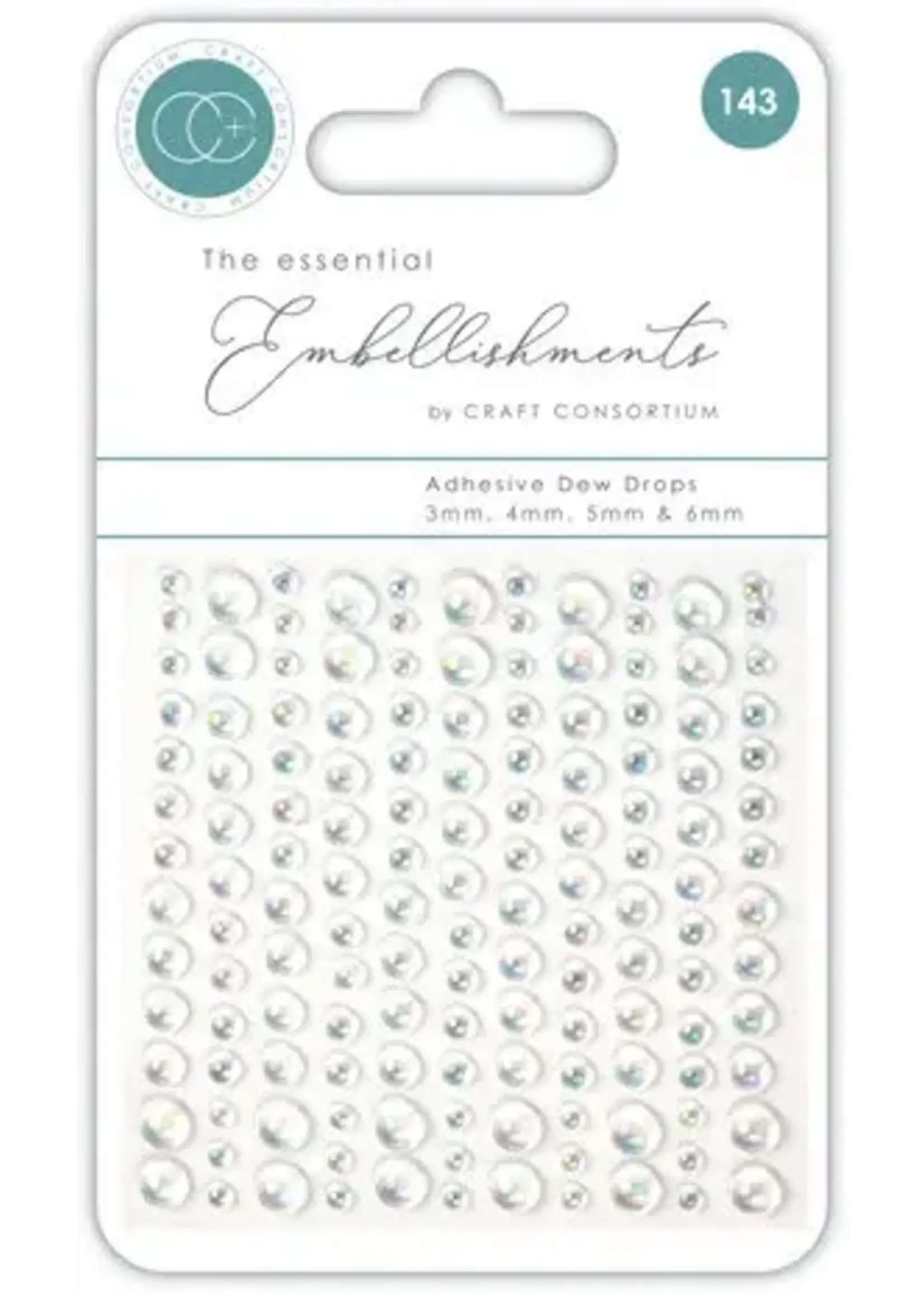 Adhesive Dew Drops Irredescent (143pcs) (CEDROP009)