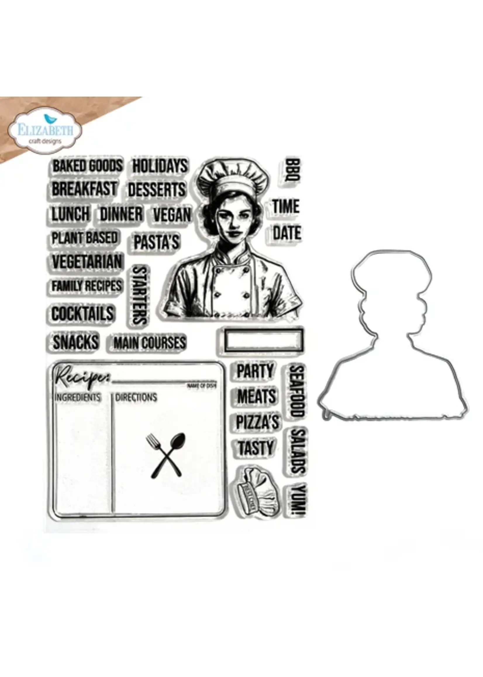 Card Lab Stamp and Die Set Let's Cook (CSD395)