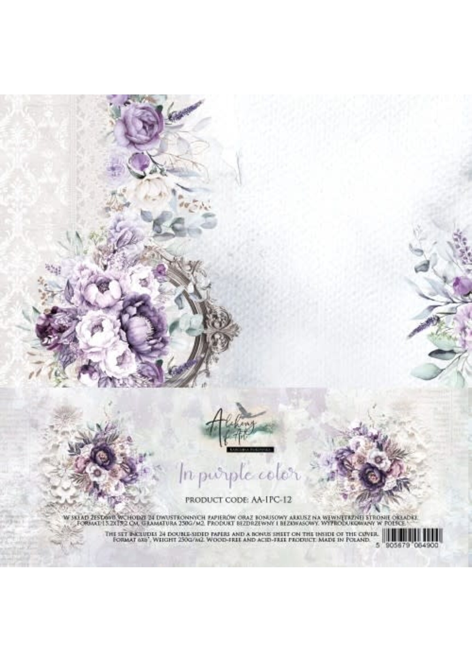 In paarse kleur papierset AA-IPC-12 inch