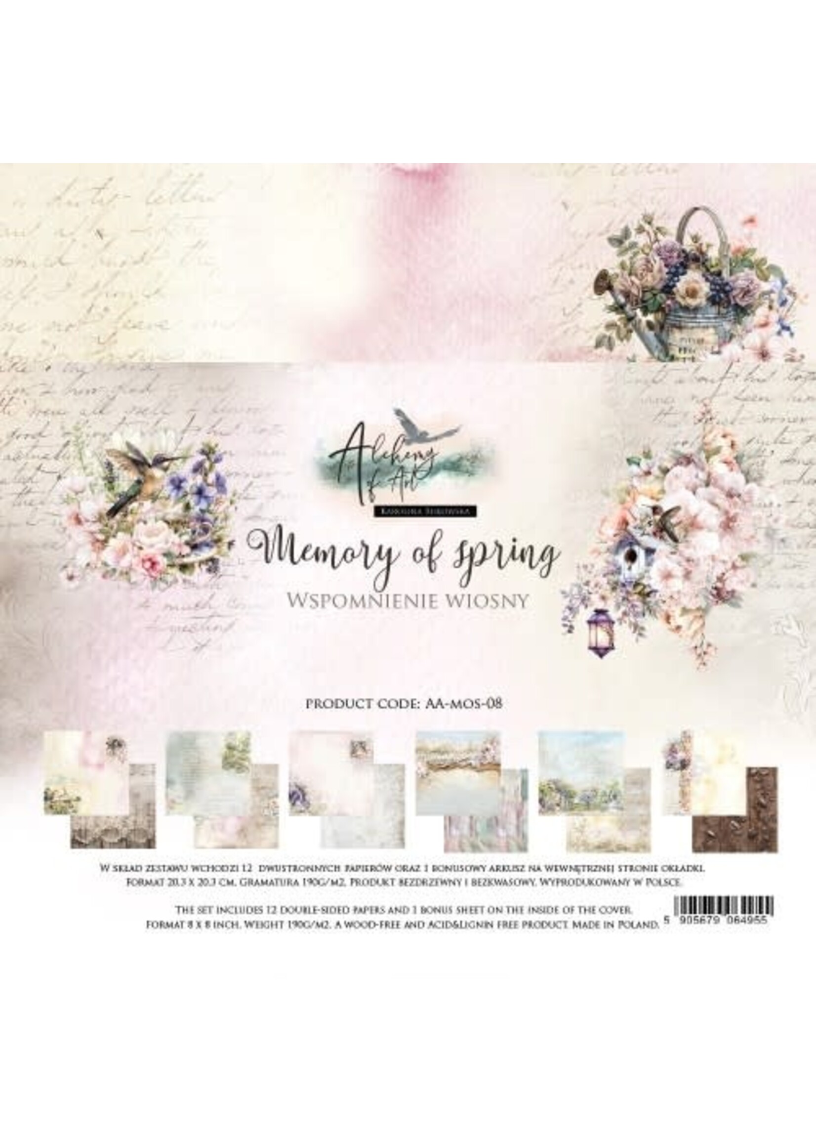 Papierset AA-MOS-08 inch Memoris van de lente